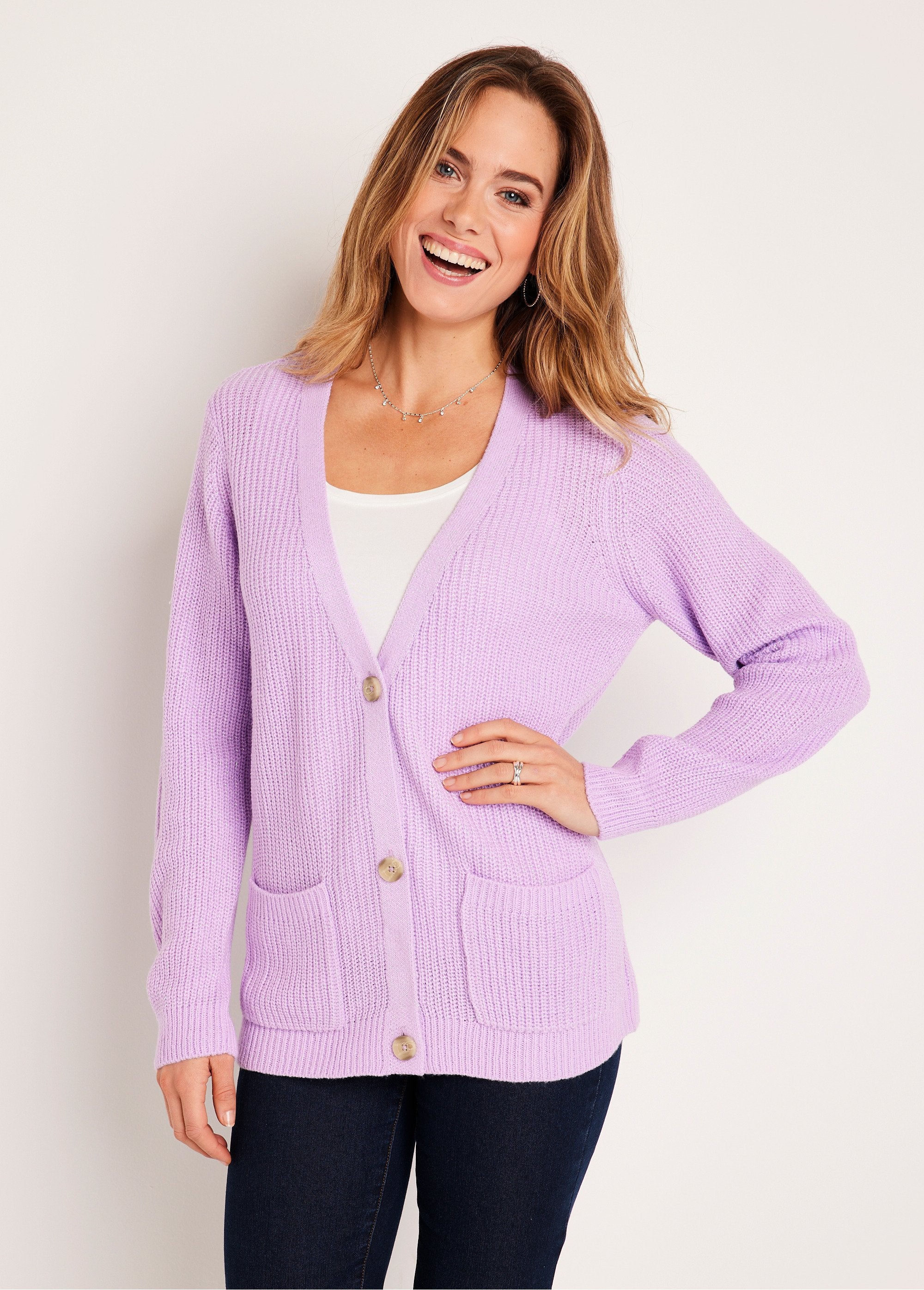 Gilet_long_boutonné_brillant_Lilas_FA1_slim