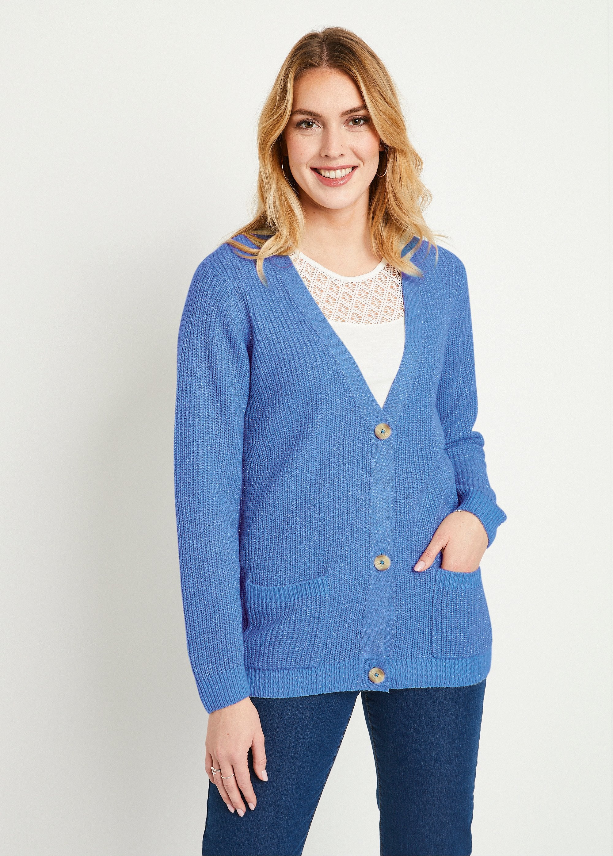 Gilet_long_boutonné_brillant_Bleu_FA1_slim