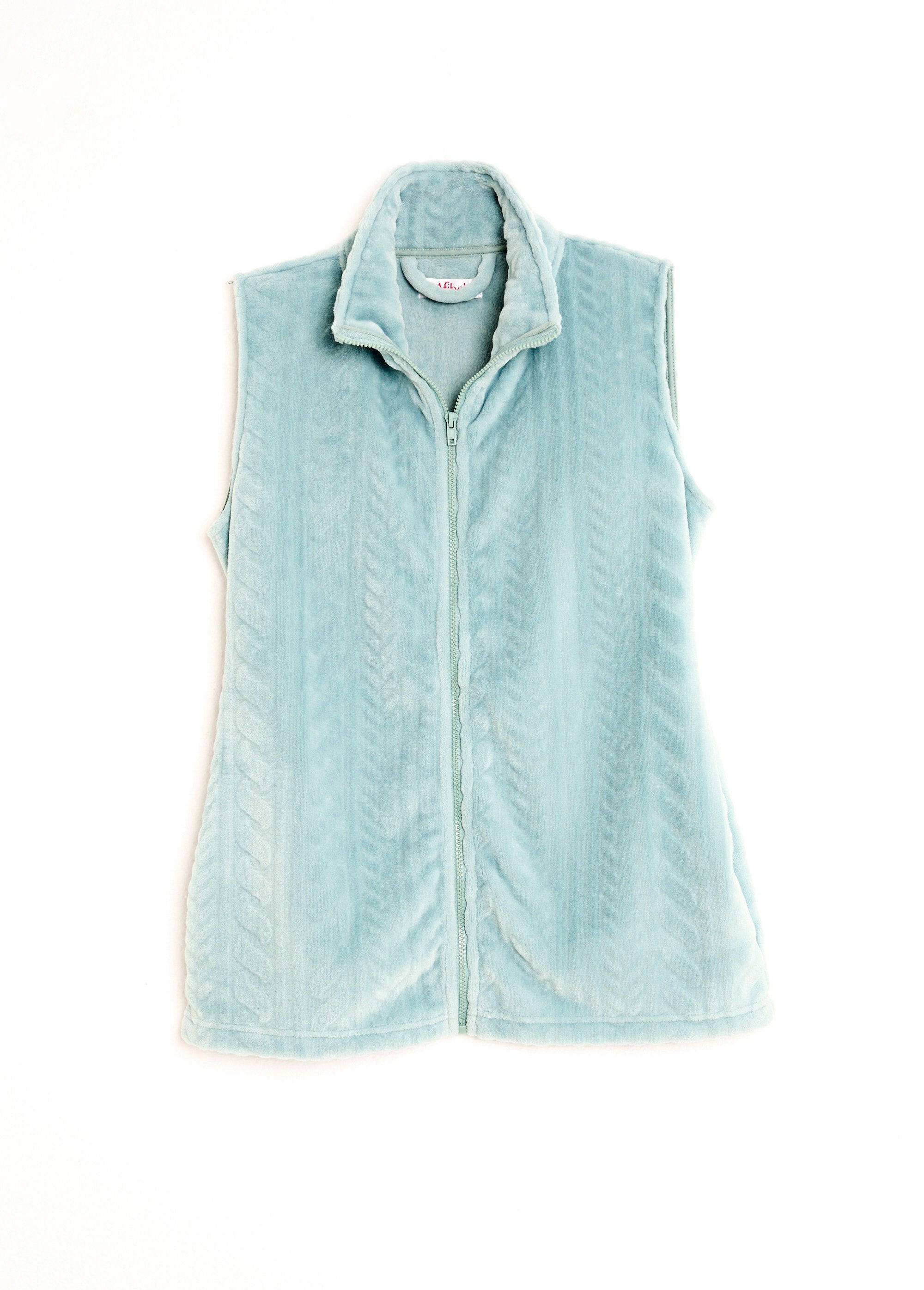 Gilet_sans_manches_zippé_polaire_toucher_peluche_Vert_AP1_slim