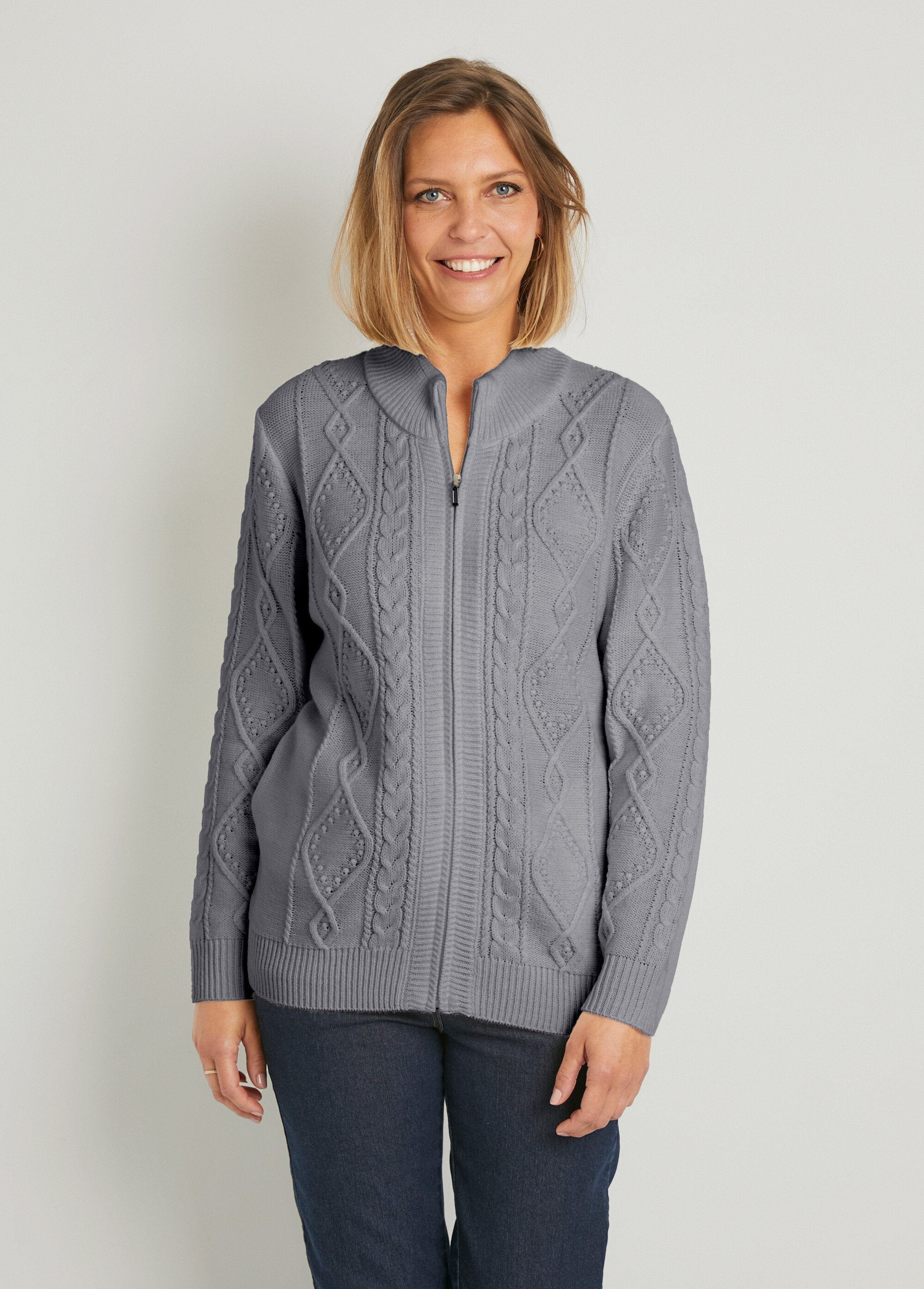 Gilet_zippé_chaud_col_montant_torsades_Gris_FA1_slim
