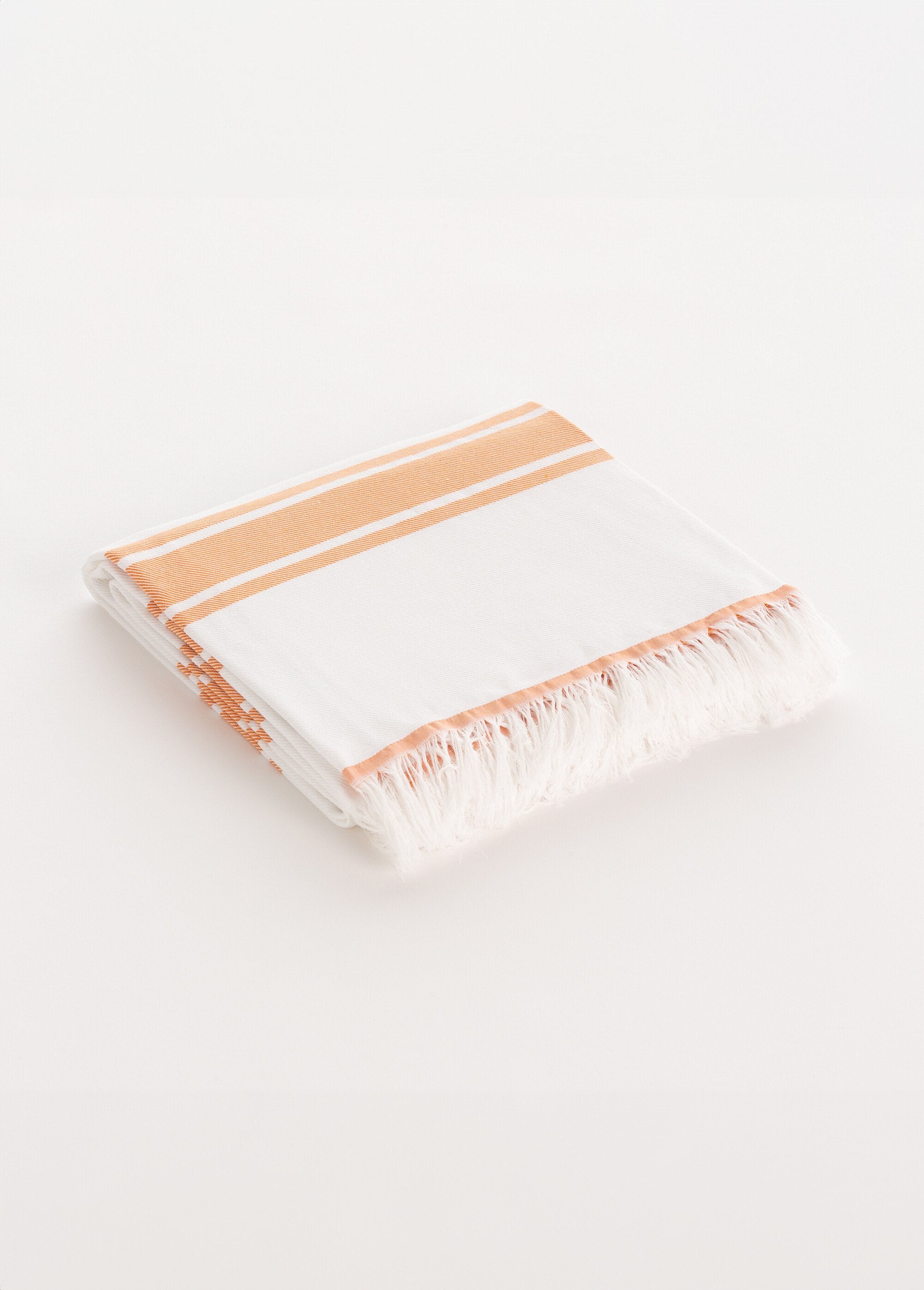 Grote_gestreepte_katoenen_strandfouta_Raye_orange_FA1_slim