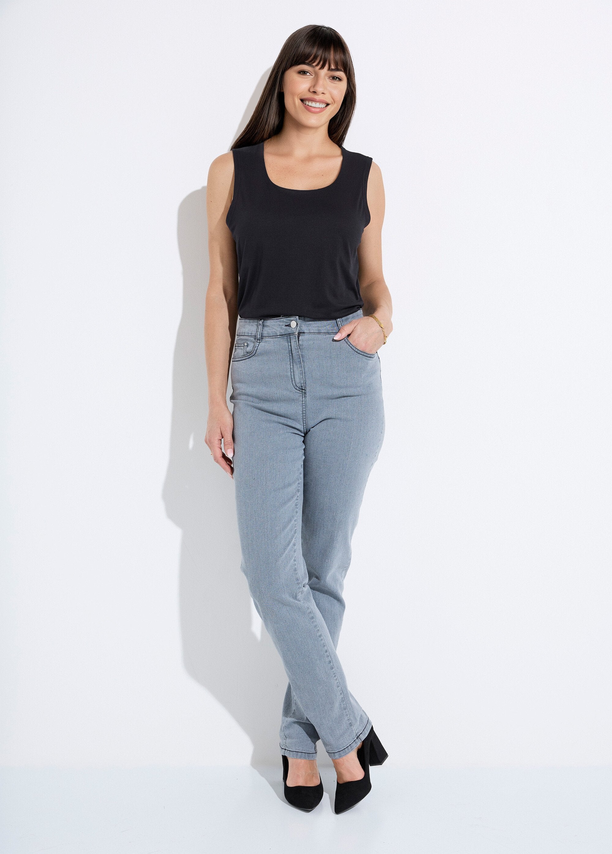 Jean_5_poches_ceinture_extensible_coton_stretch_Gris_SF1_slim