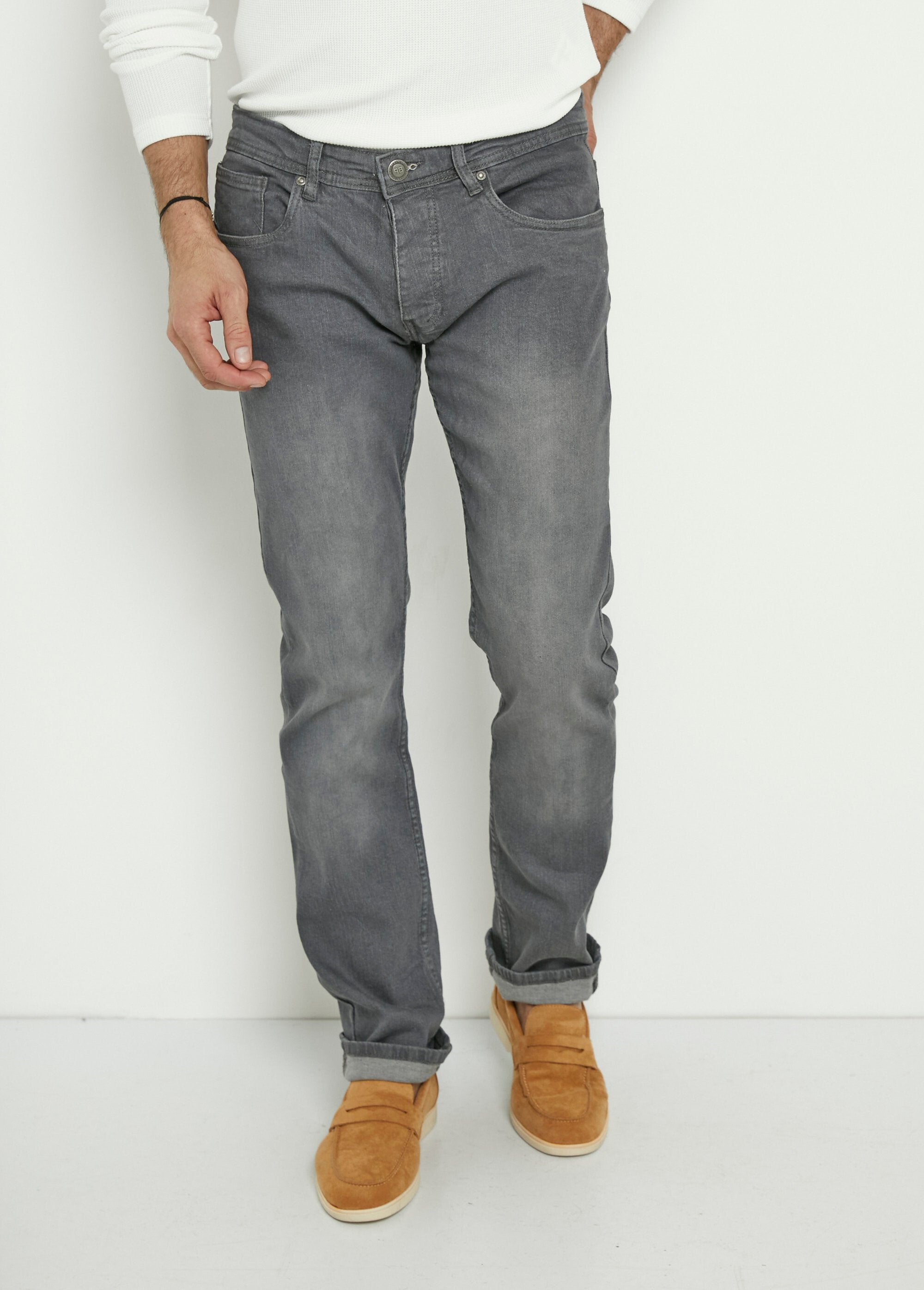 Jean_5_poches_coupe_droite,_extensible_Gris_FA1_slim