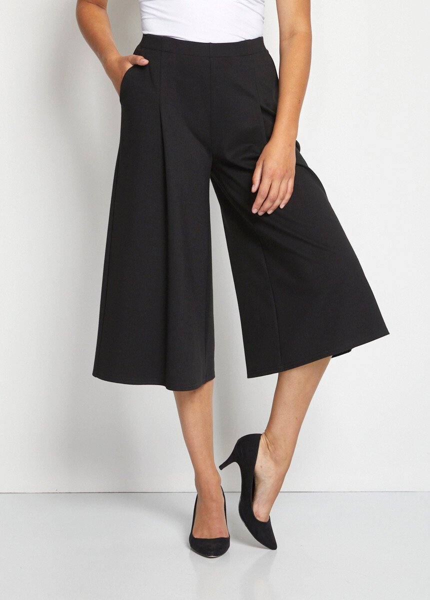 Jupe-culotte_taille_semi-élastiquée_maille_milano_Noir_FA1_slim