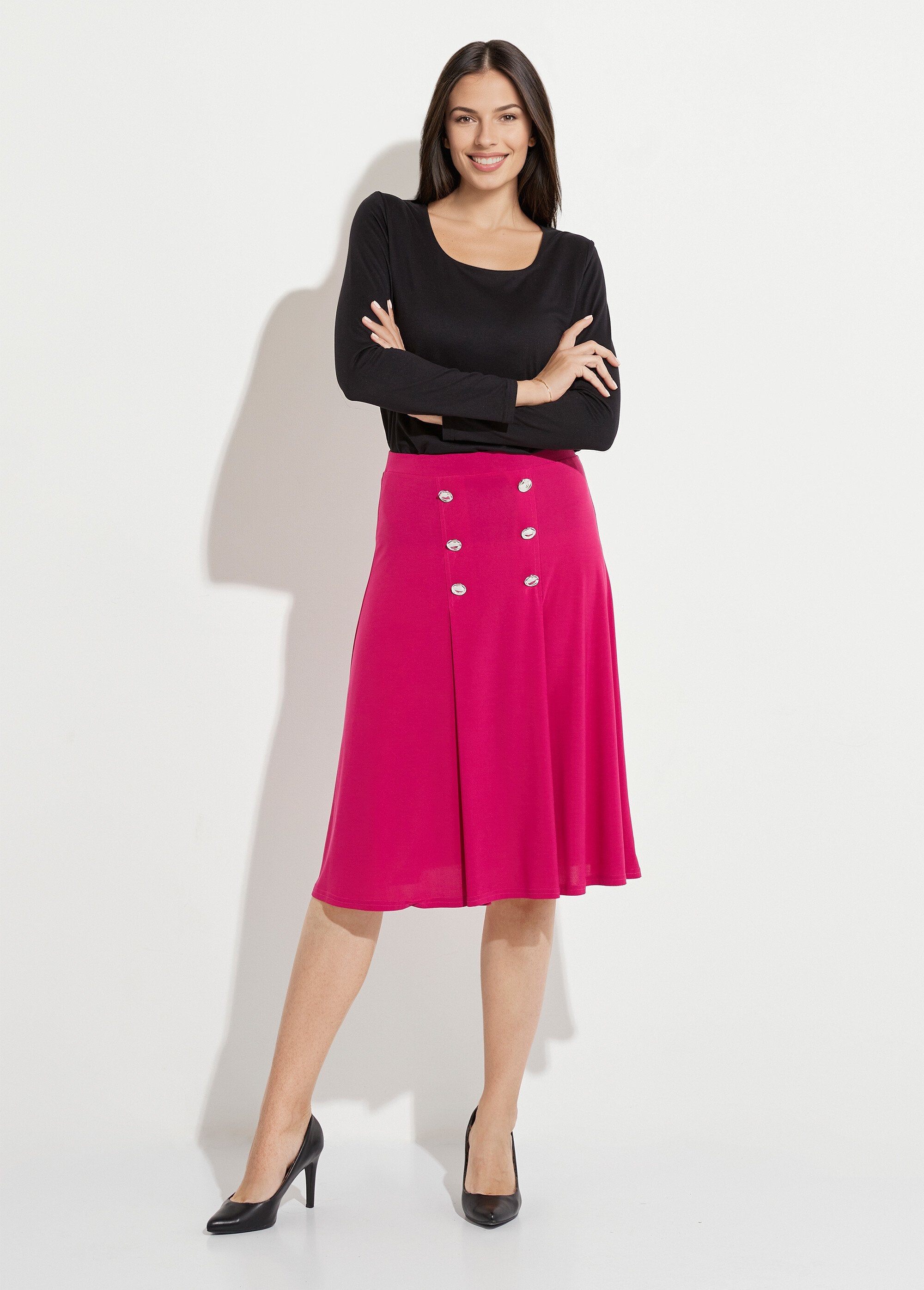 Mid-length_flared_skirt_in_plain_knit_with_bridge_Fuchsia_SF1_slim