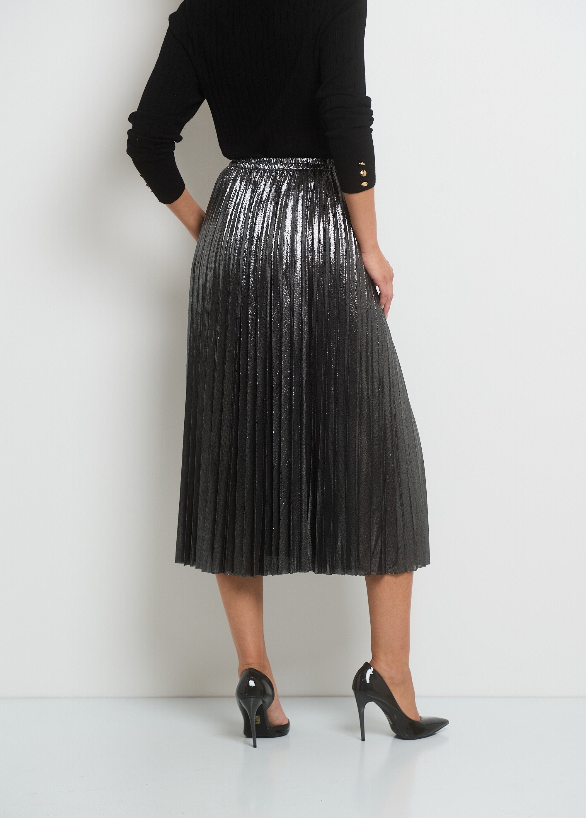 Metallic_geplooide_lange_rok_Anthracite_DO1_slim