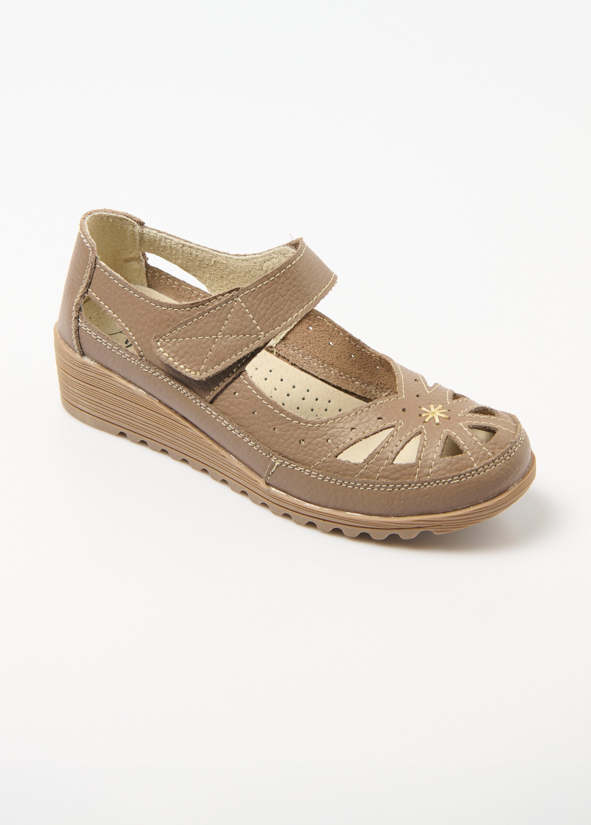 La_Bottine_Souriante®_-_Comfort_wijdte_klittenband_sandalen_Taupe_FA1_slim