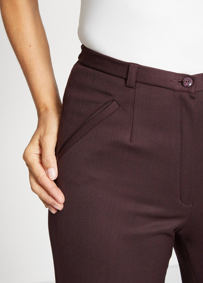 Pantalon_taille_semi-élastiquée_droit_Prune_DE1_slim