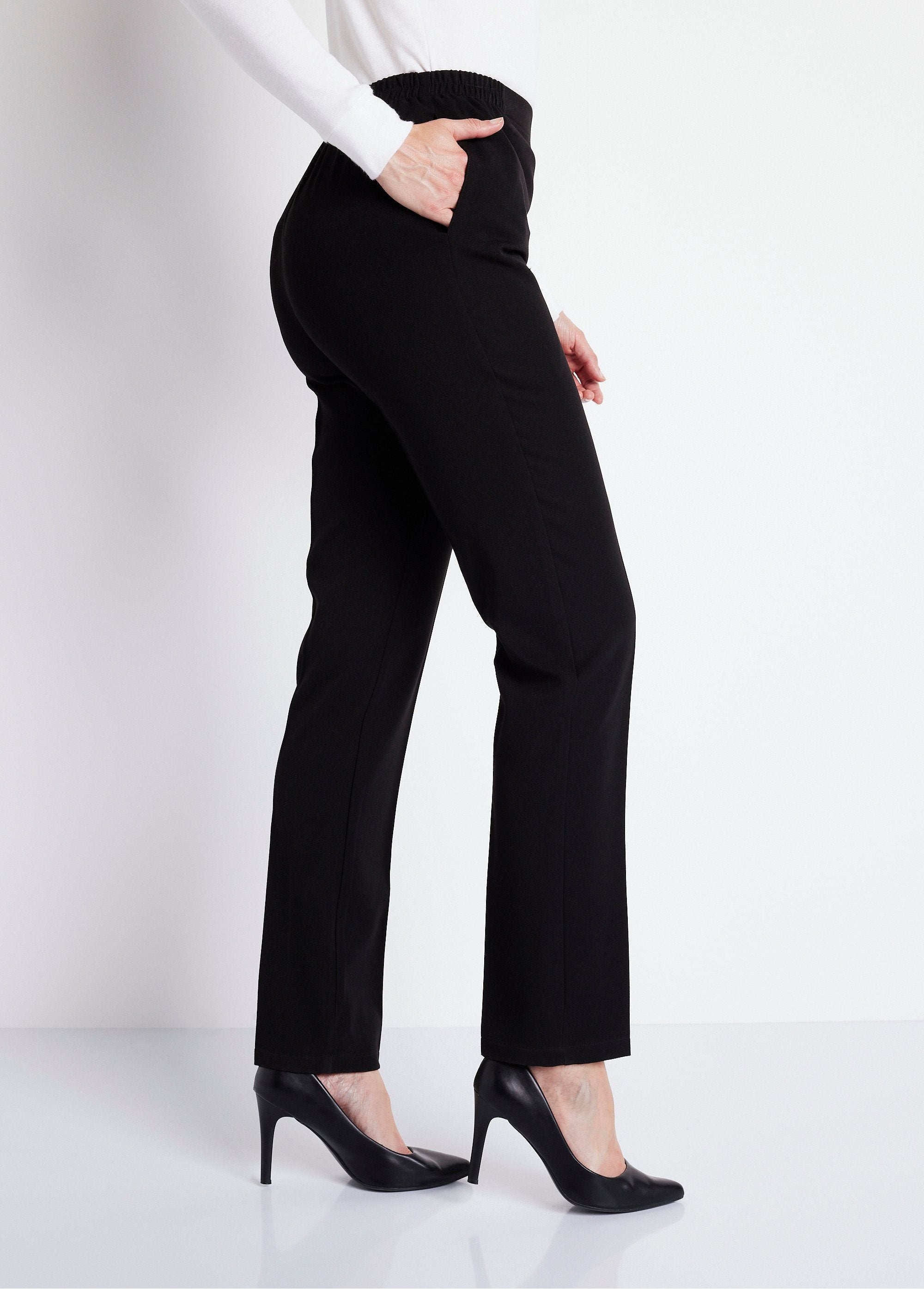 Pantalon_droit_taille_semi_élastiquée_ventre_plat_Uni_noir_DR1_slim