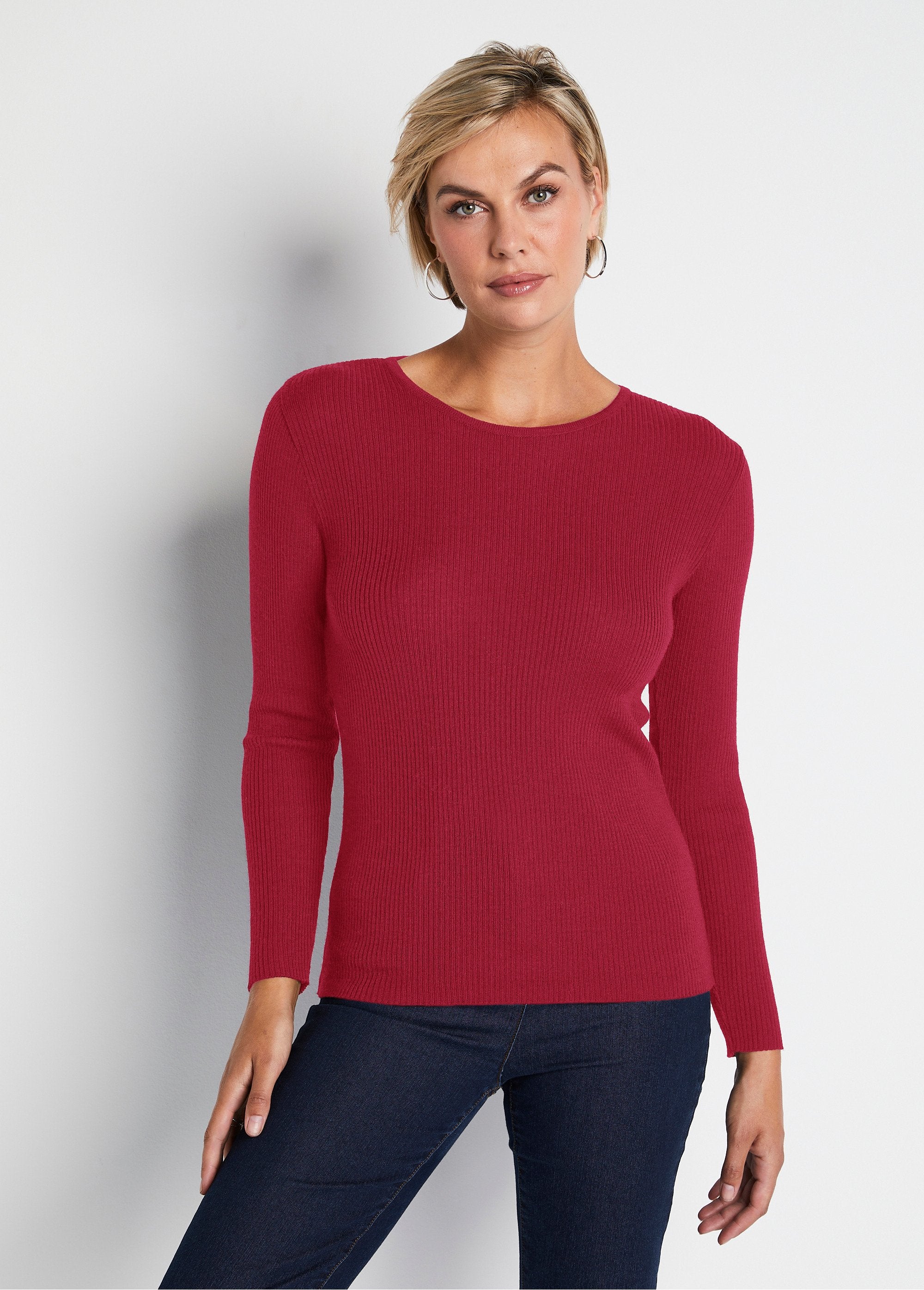 Pull_chaud_col_rond_laine_mérinos_Framboise_FA1_slim