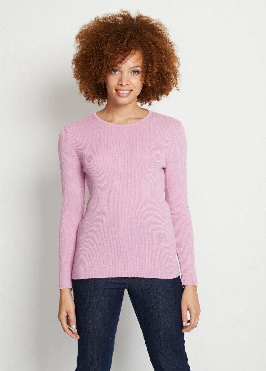 Pull_chaud_col_rond_laine_mérinos_Rose_FA1_slim