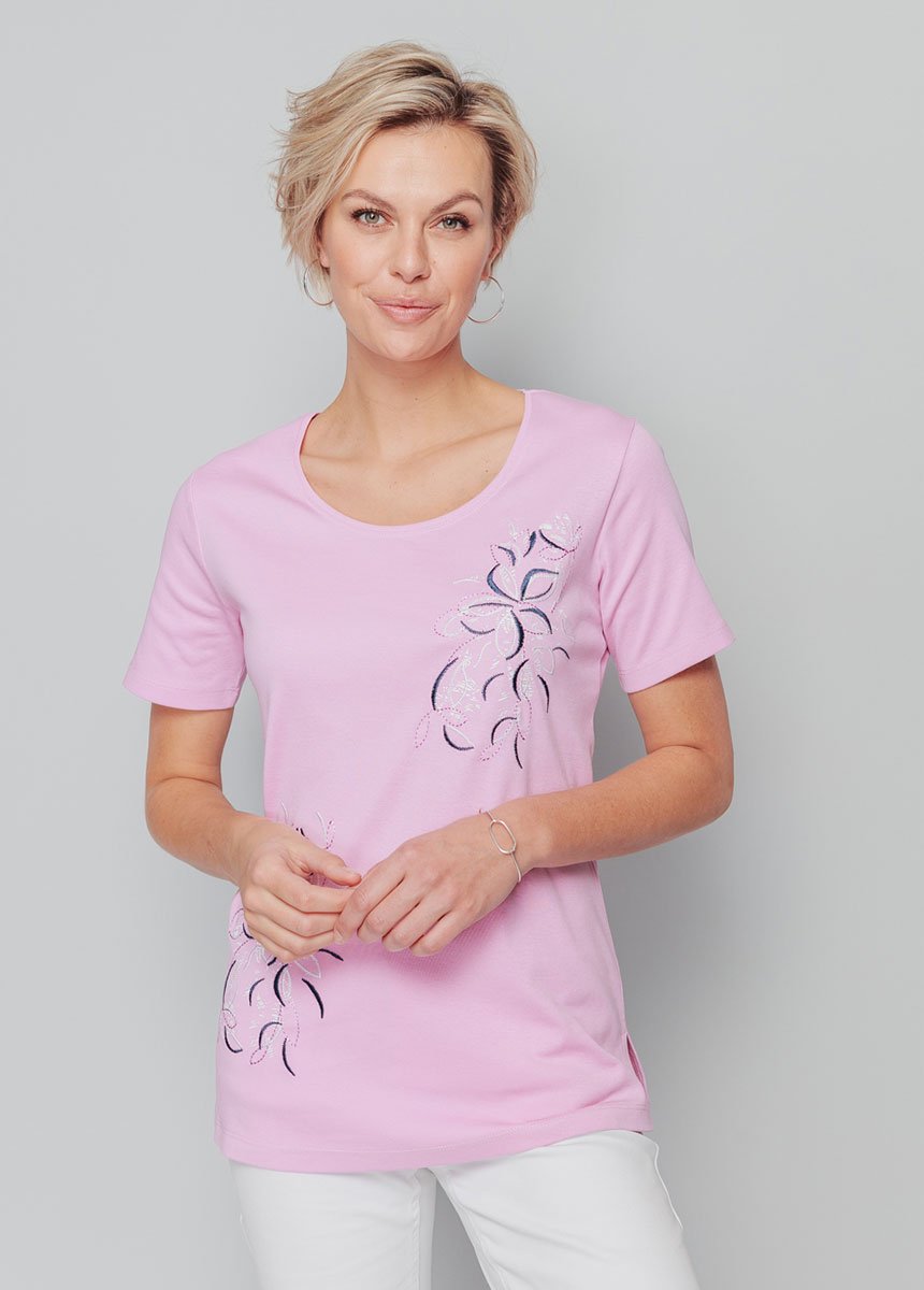 T-shirt_long_broderie_placée_fleurs_Rose_FA1_slim