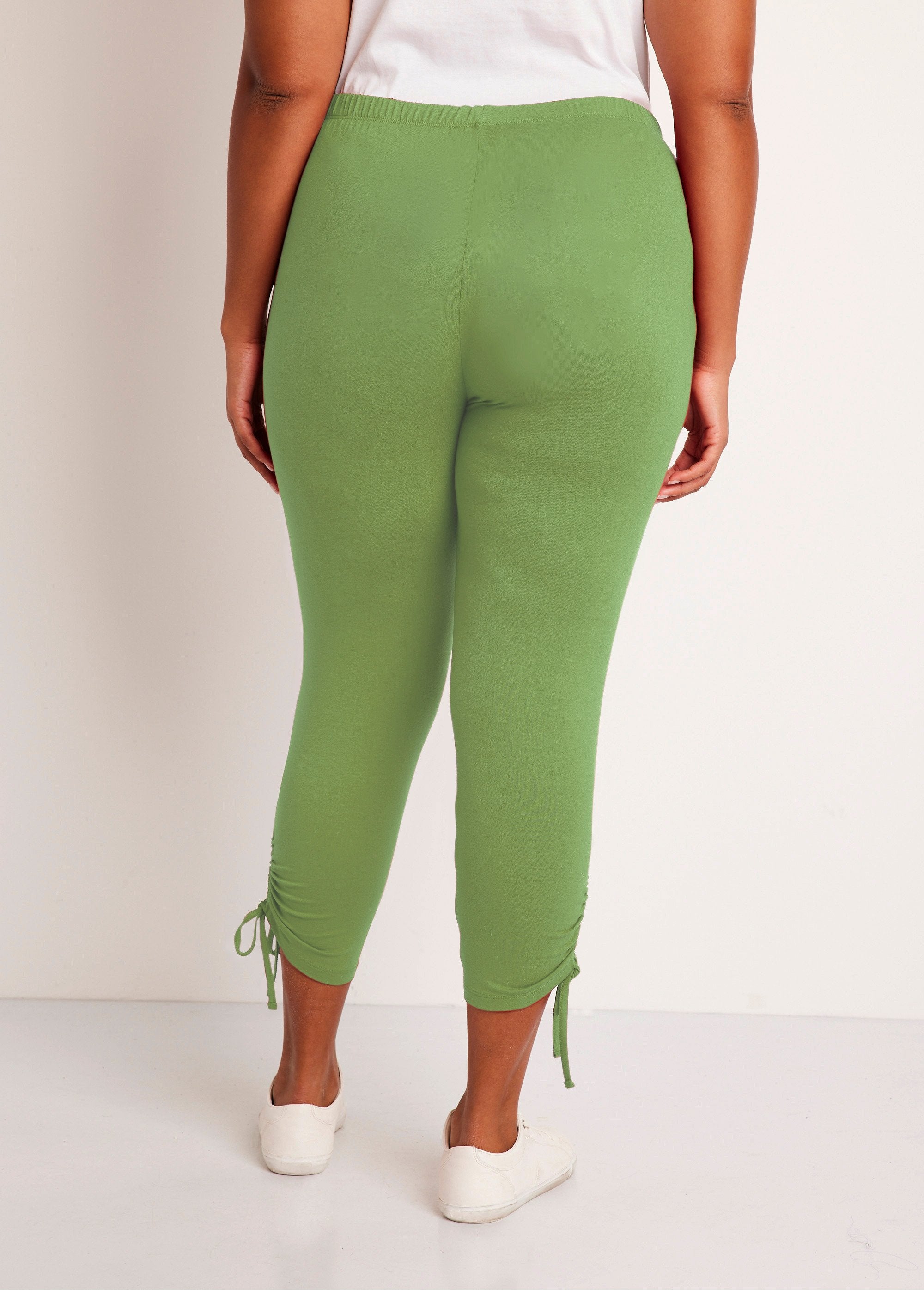 Legging_court_ceinture_élastiqué_Uni_tilleul_DO1_curvy