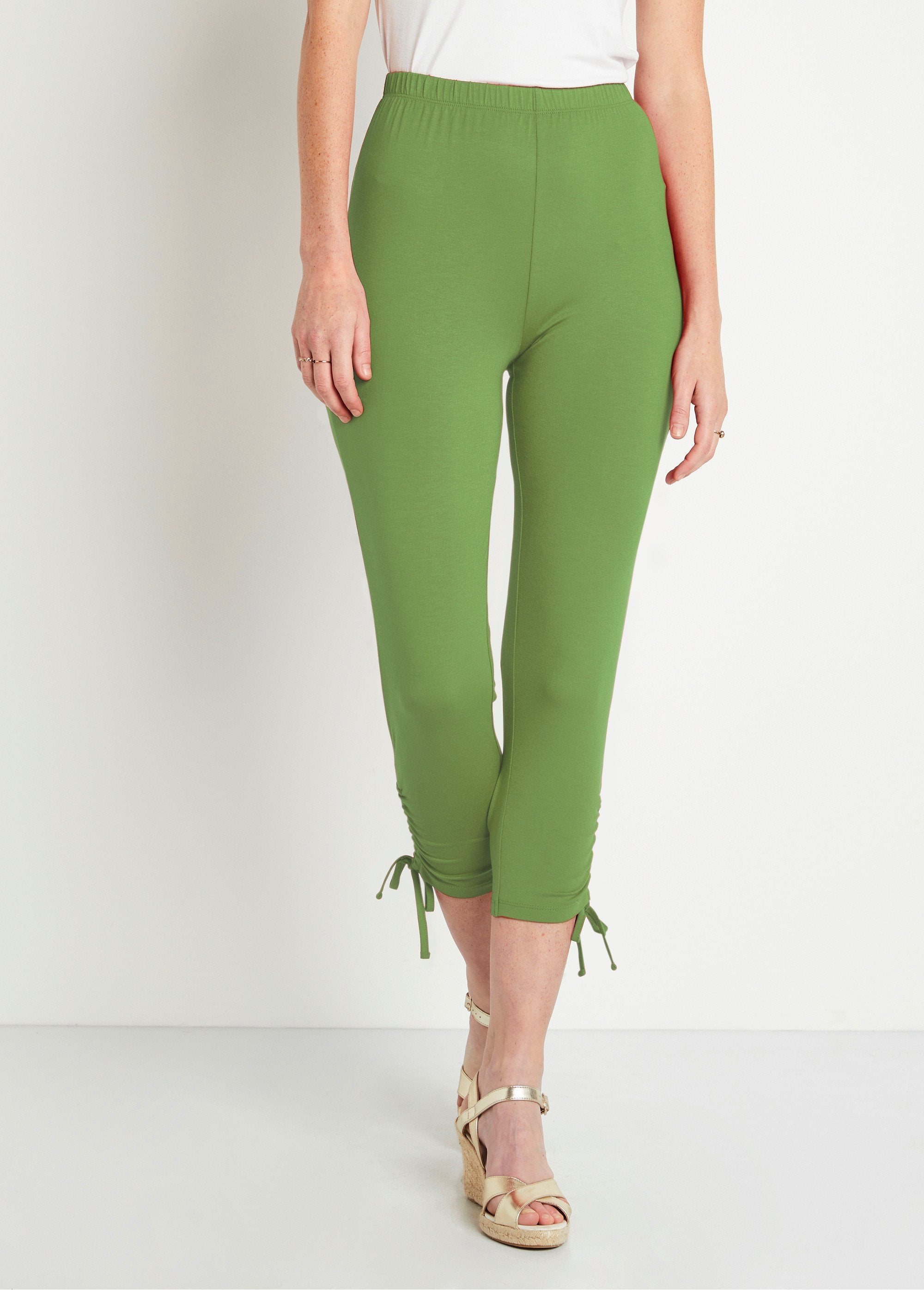 Legging_court_ceinture_élastiqué_Uni_tilleul_FA1_slim