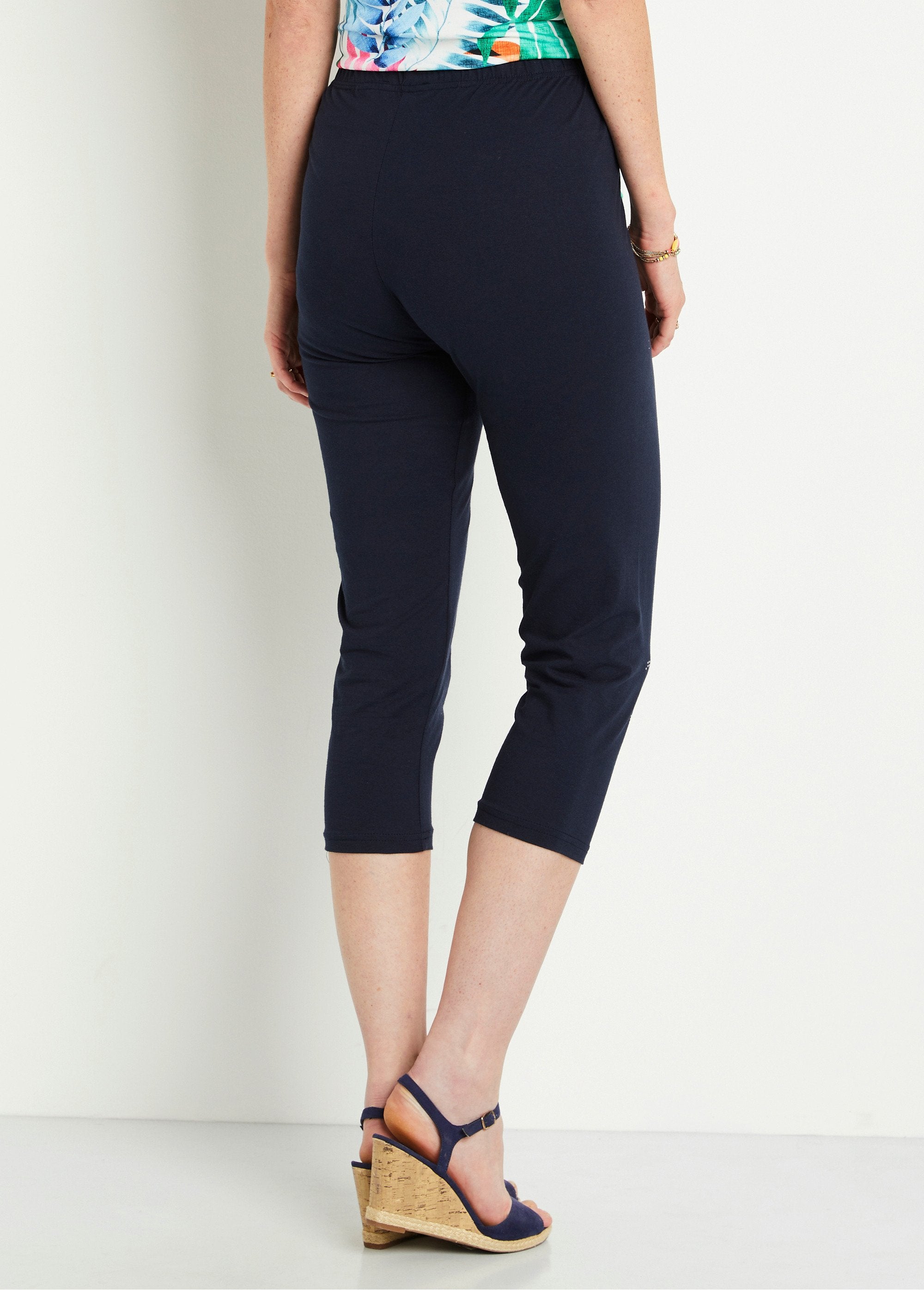 Legging_court_uni_ceinture_élastiquée_Marine_DO1_slim