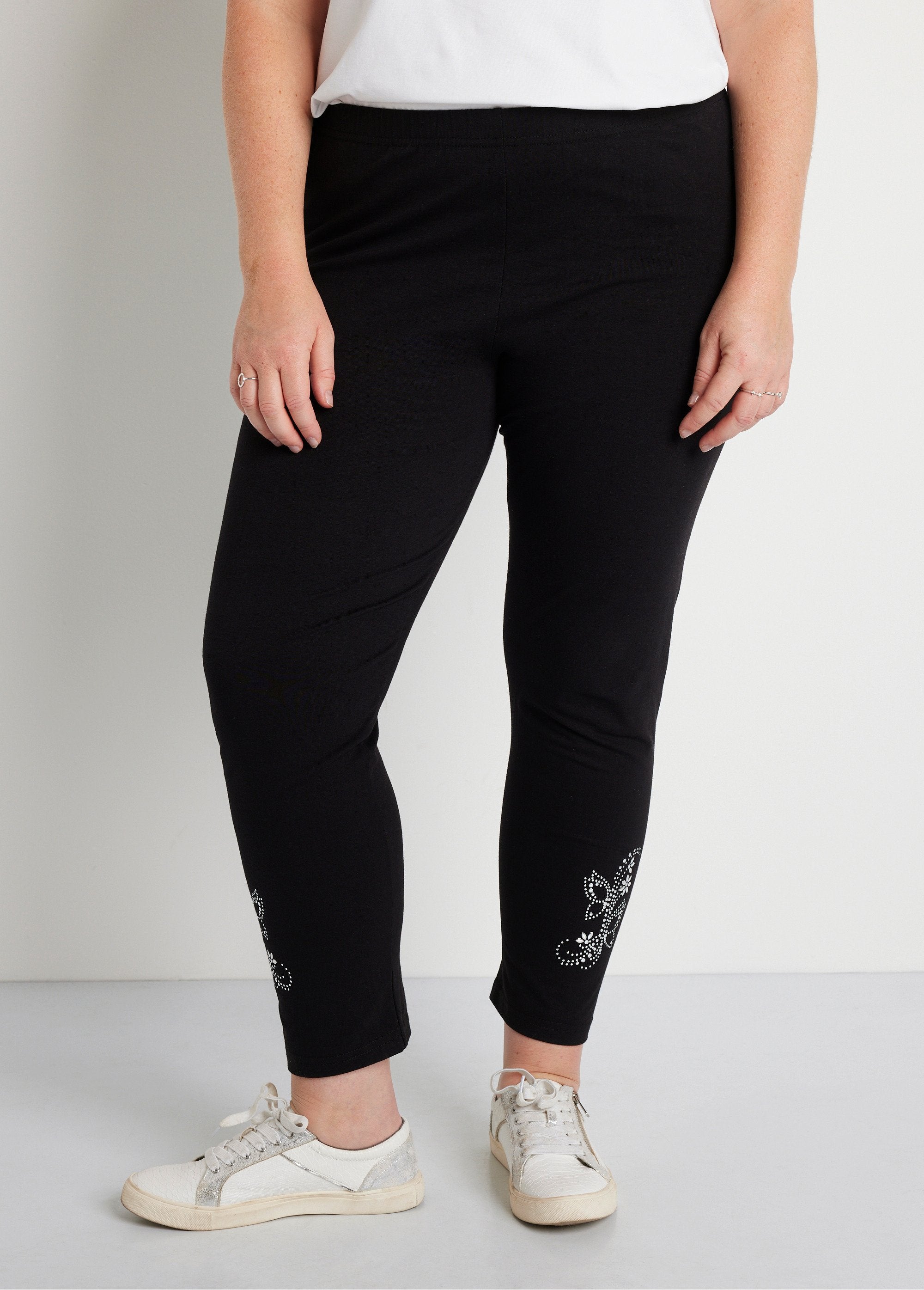 Legging_court_uni_ceinture_élastiquée_Noir_FA1_curvy