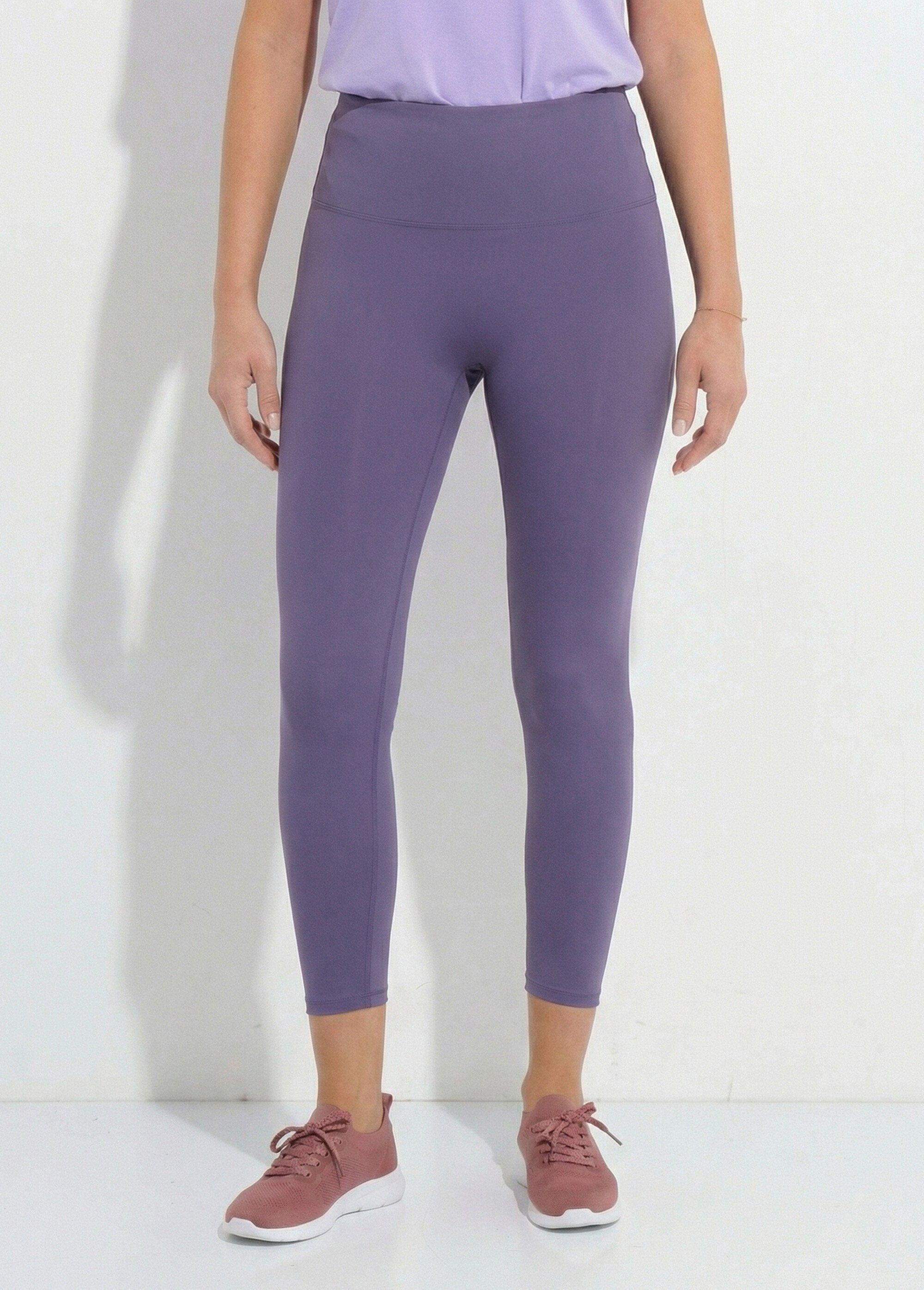 Hoog_getailleerde_stevige_sportlegging_Mauve_FA1_slim