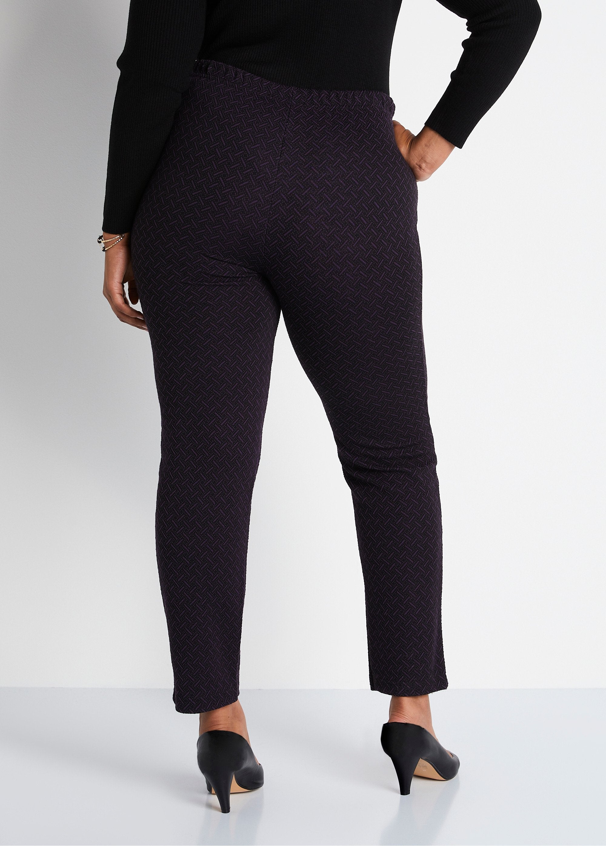 Legging_droit_ceinture_élastiquée_avec_laine_Prune_et_noir_DO1_curvy