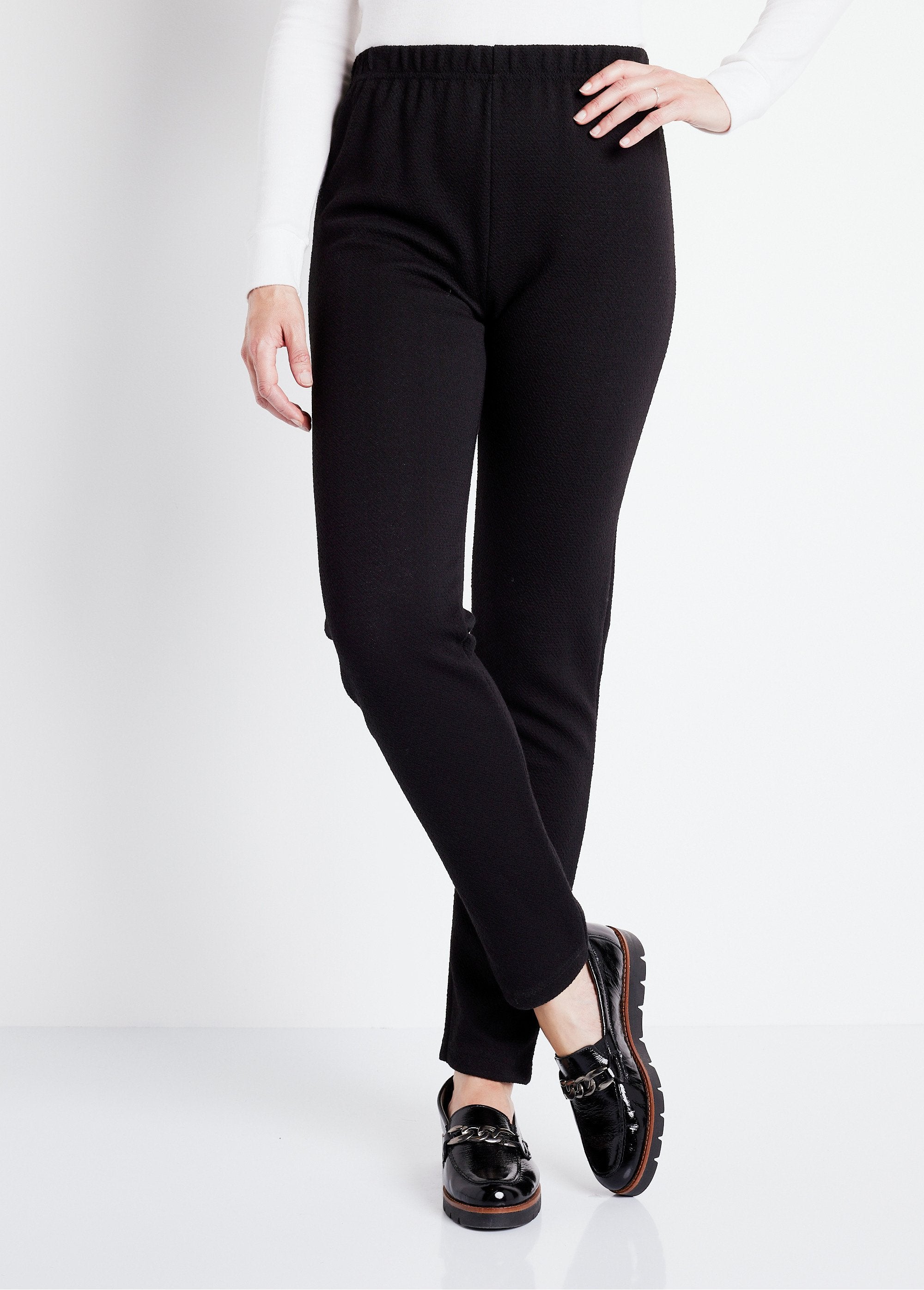 Legging_taille_élastiquée_jersey_extensible_Uni_noir_FA1_slim