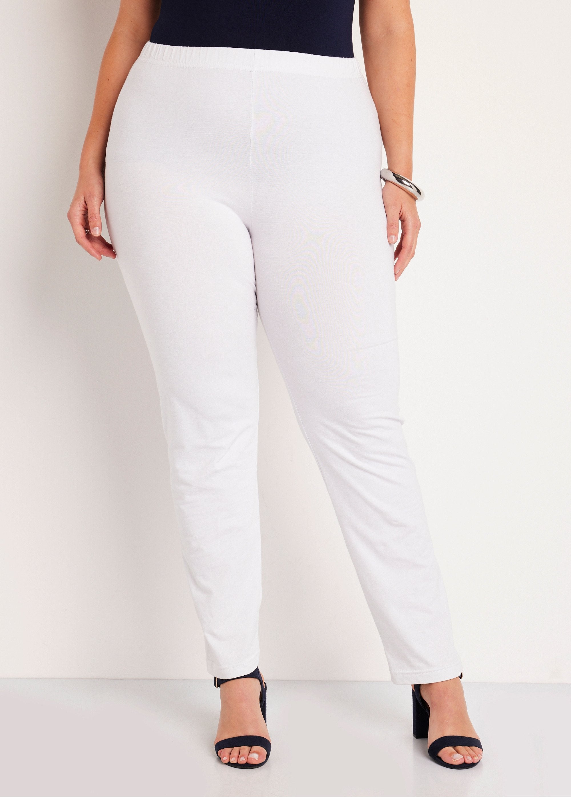 Legging_taille_élastiquée_jersey_coton_Blanc_FA1_curvy