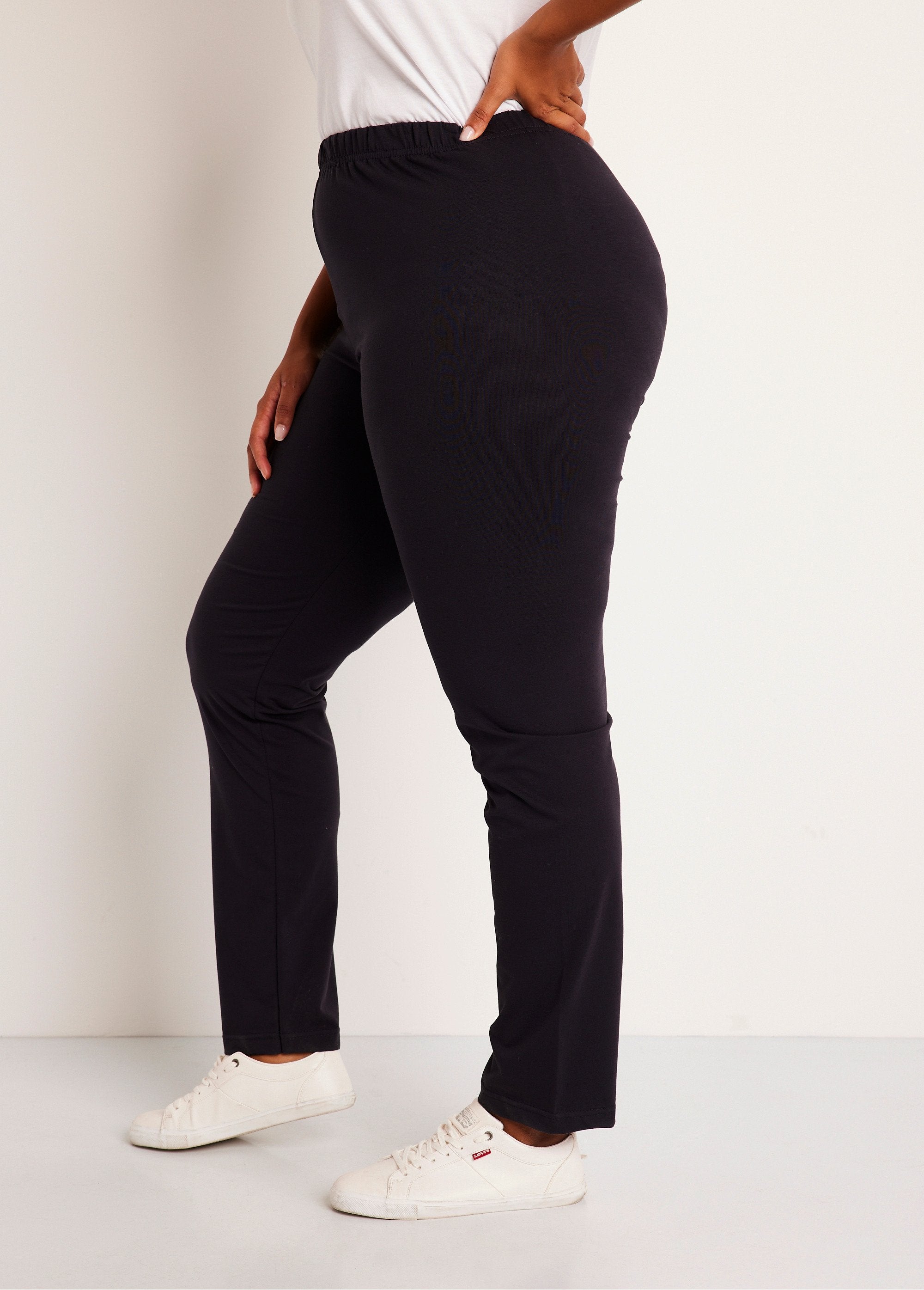 Legging_taille_élastiquée_jersey_coton_Noir_DR1_curvy