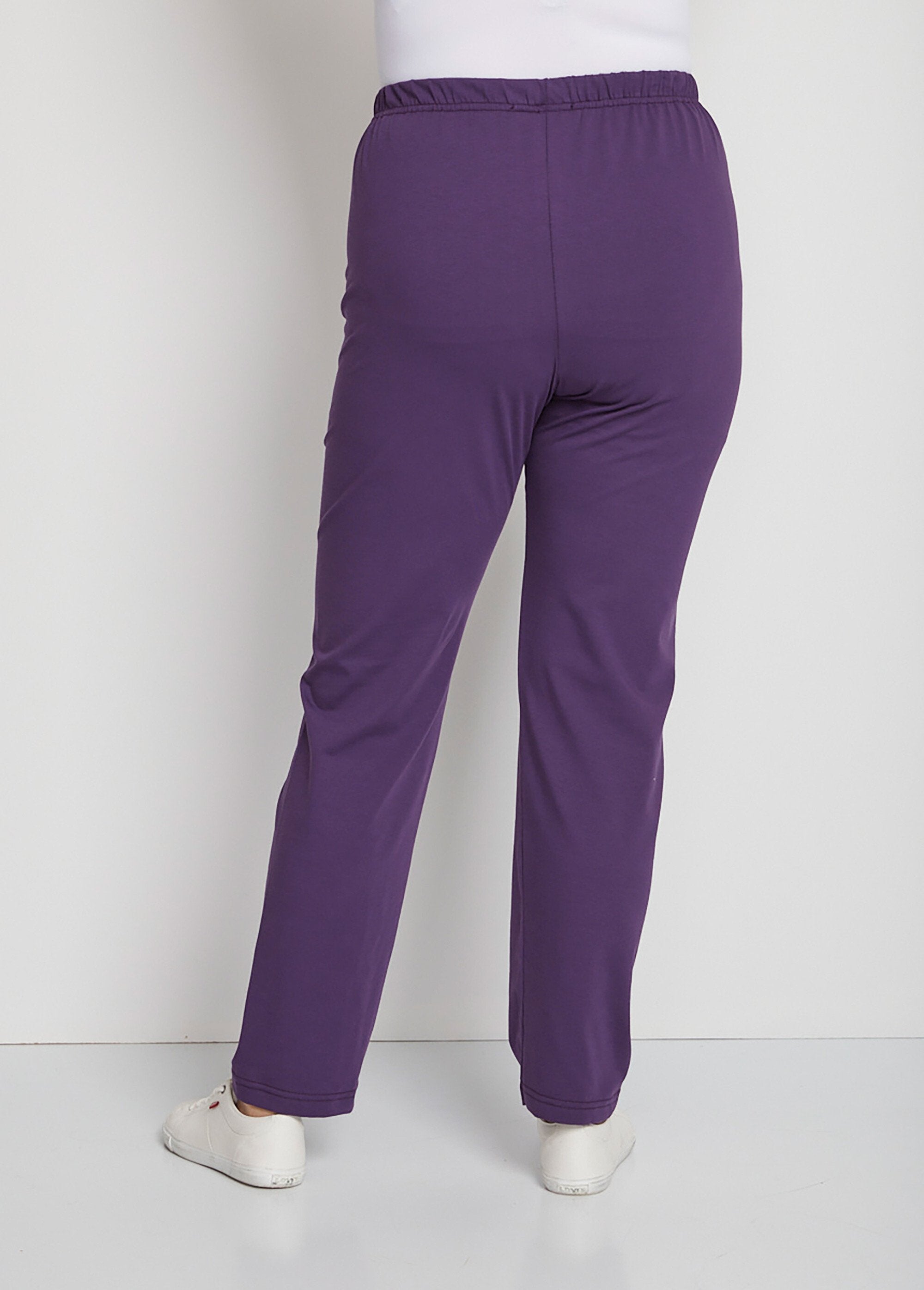 Legging_taille_élastiquée_jersey_coton_Prune_DO1_curvy