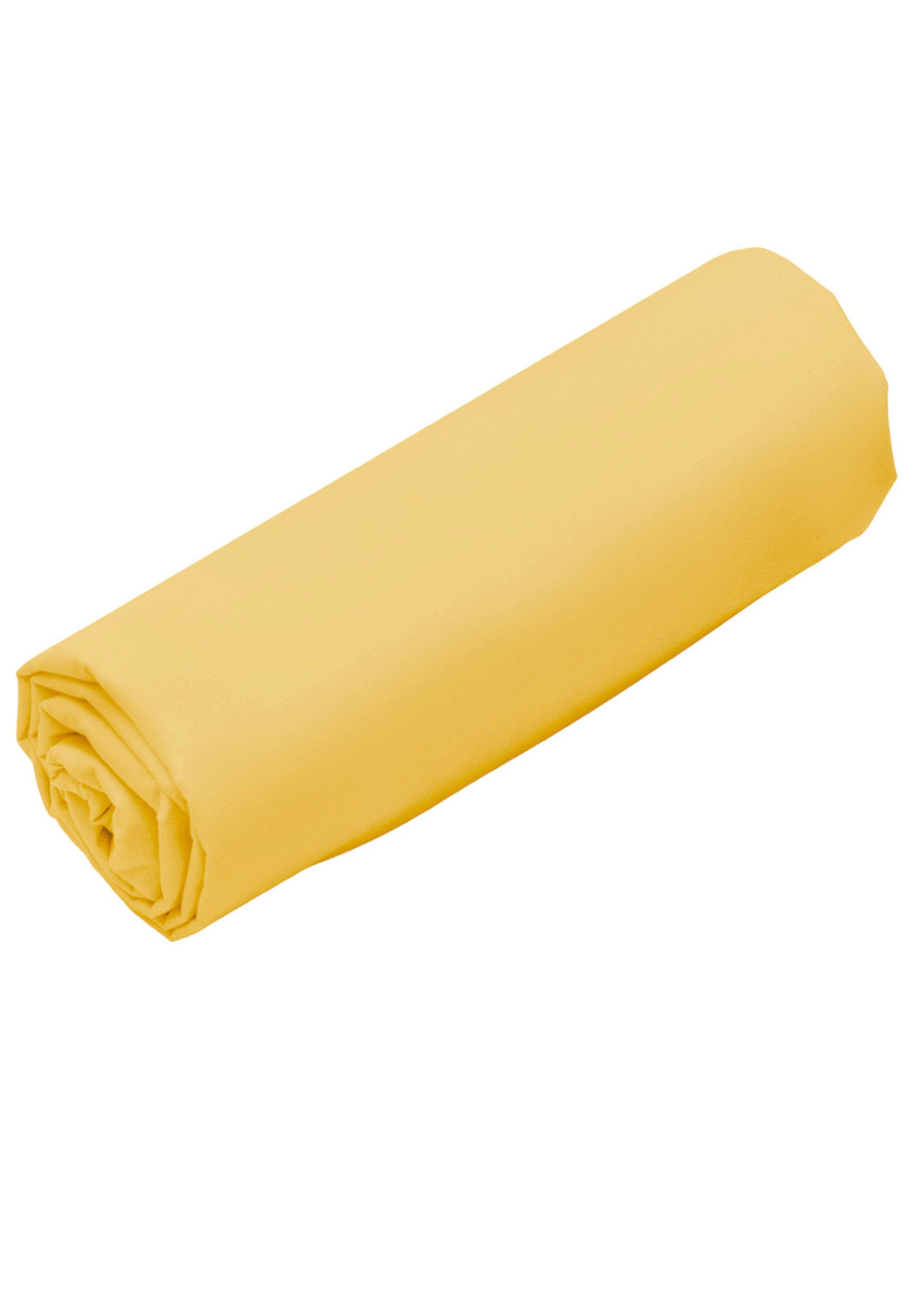 Drap_housse_double_lit_articulé_RELAX_Jaune_banane_FA1_slim