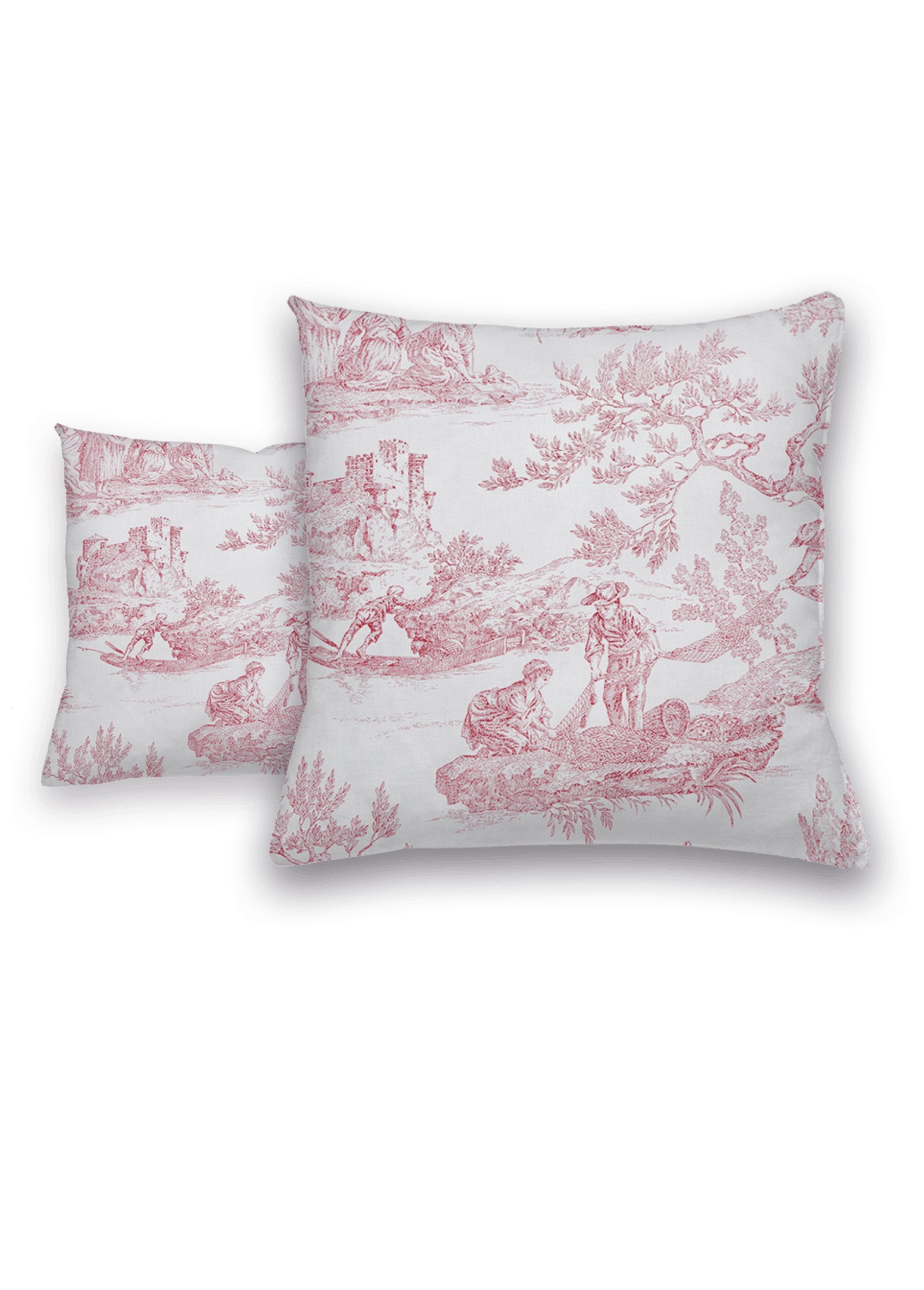 Percale_toile_de_Jouy_kussensloop_Bordeaux_et_blanc_FA1_slim