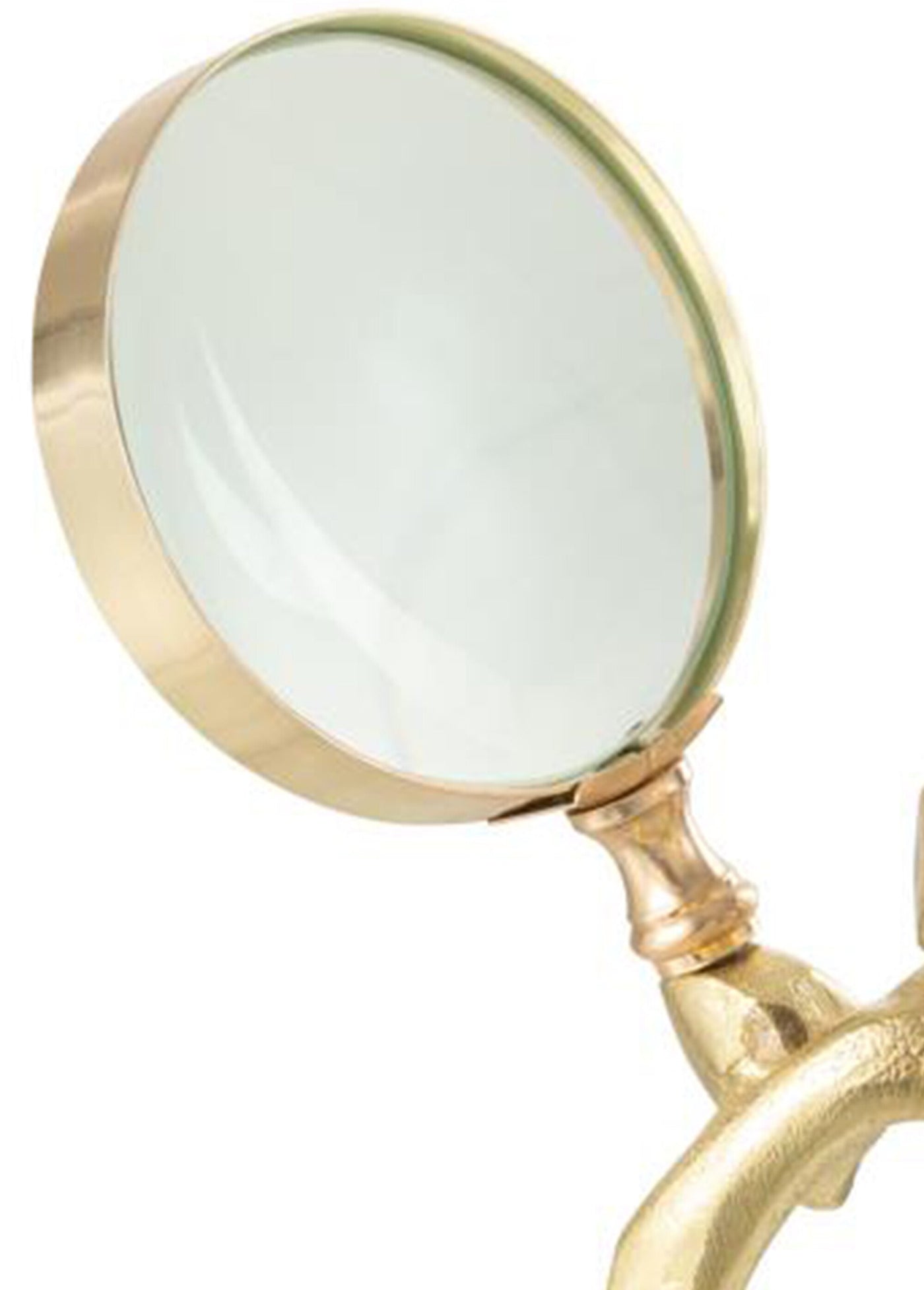Loupe De Lecture Métal Doré – Décor Chinois – Diamètre 60 Mm – Neuf