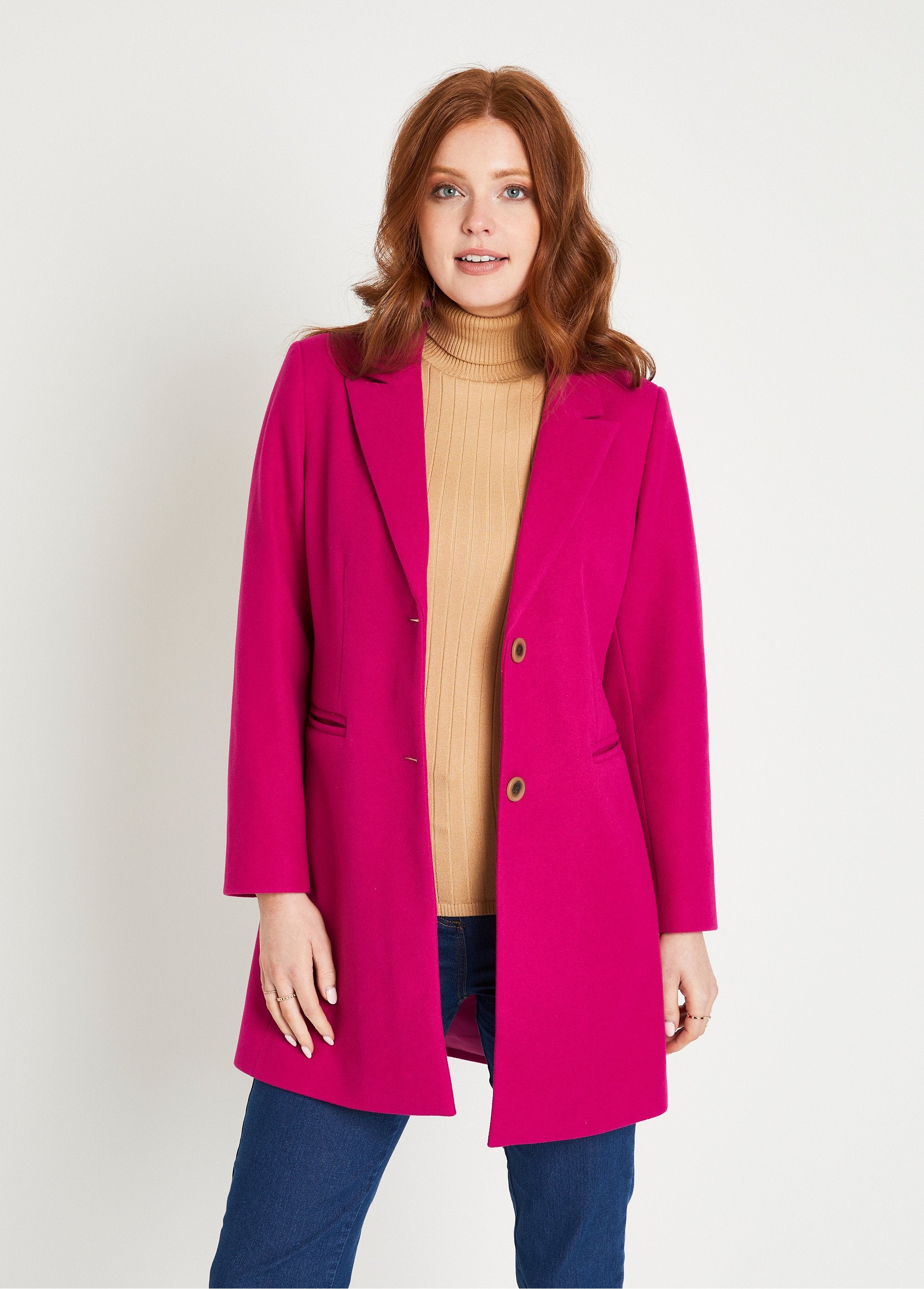 Manteau_col_tailleur_aspect_lainage_Rose_FA1_slim