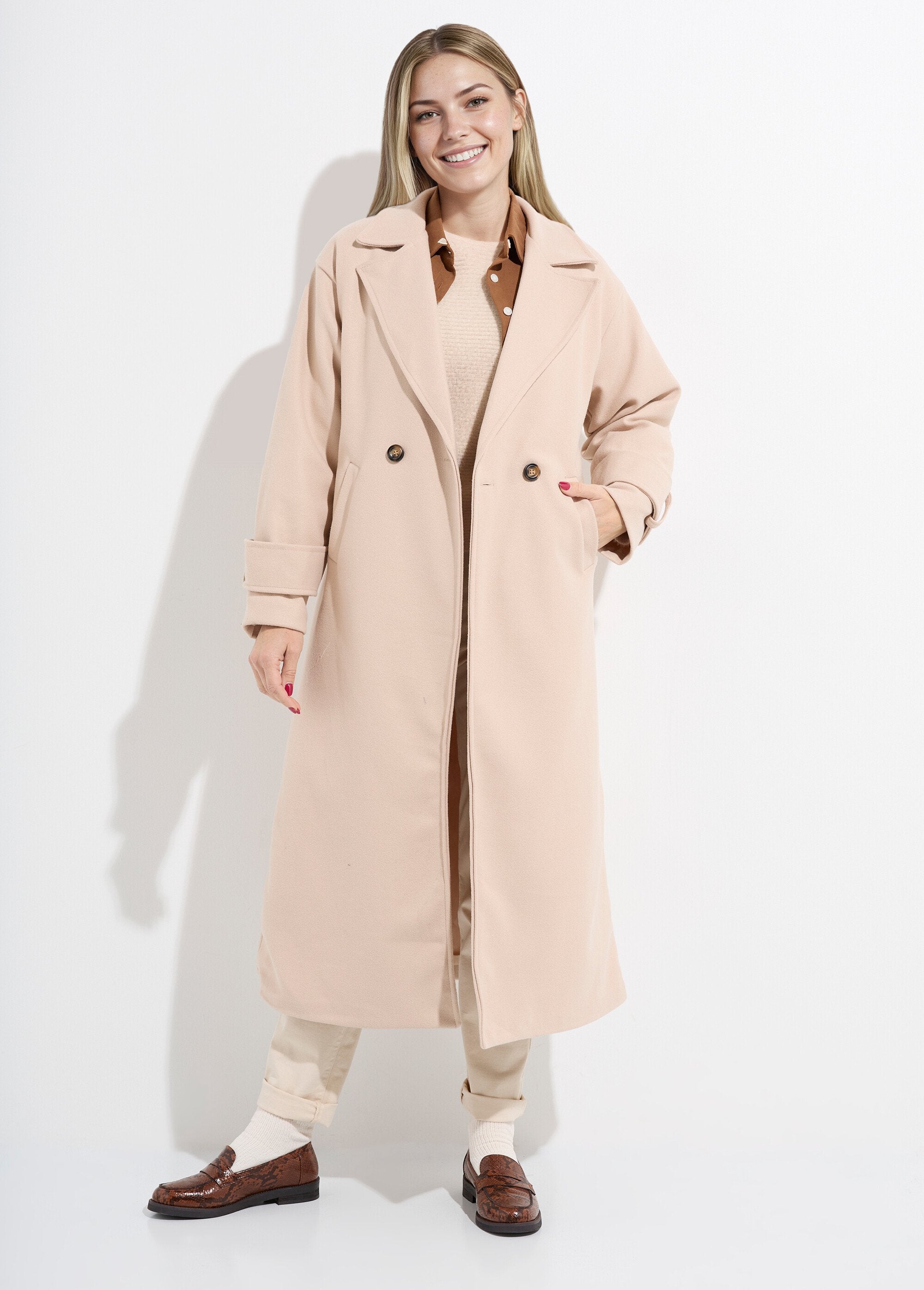 Manteau_long_chic_façon_drap_de_laine_Beige_FA1_slim