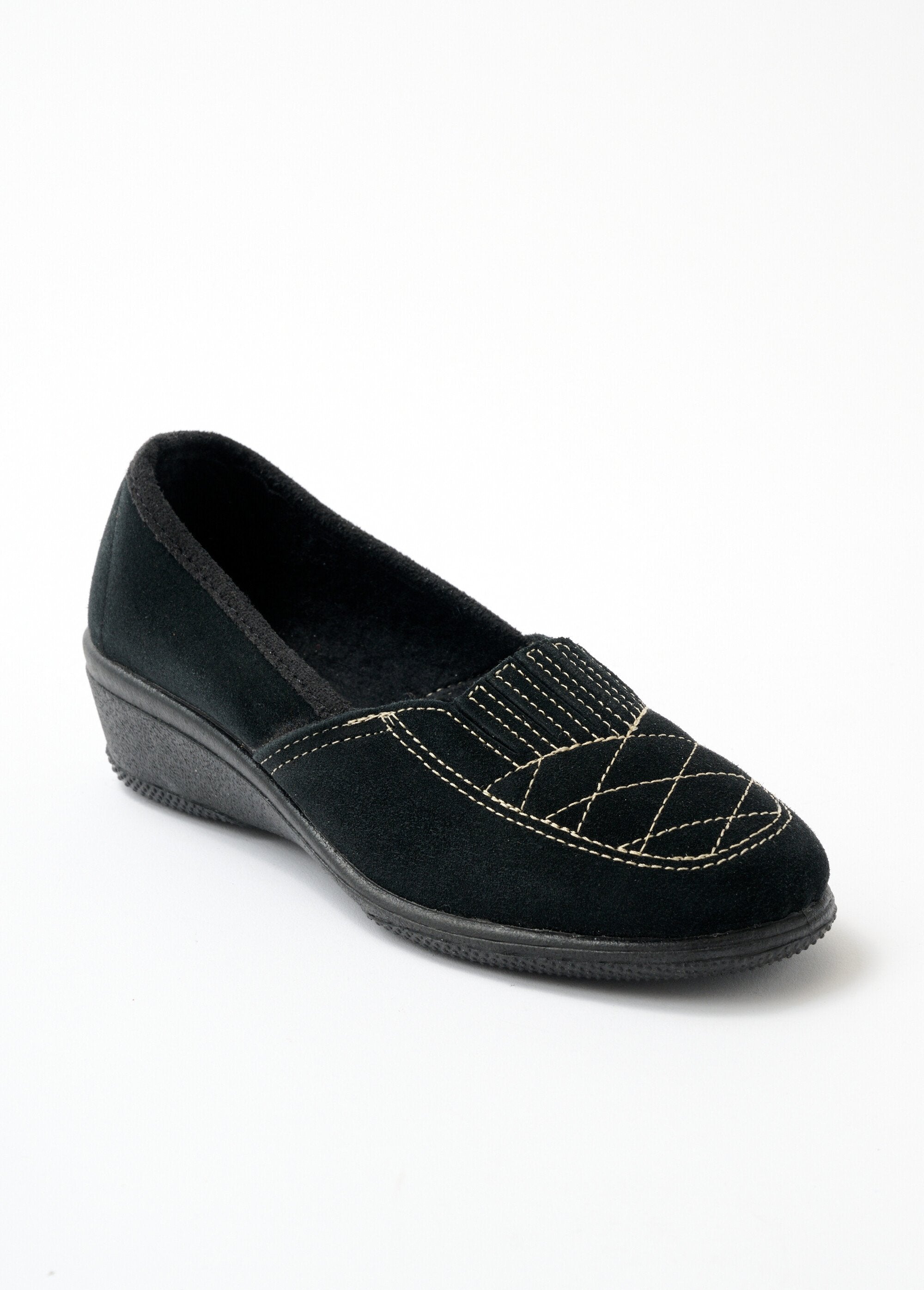 Mocassins_grande_largeur_élastiqué_cuir_Noir_FA1_slim