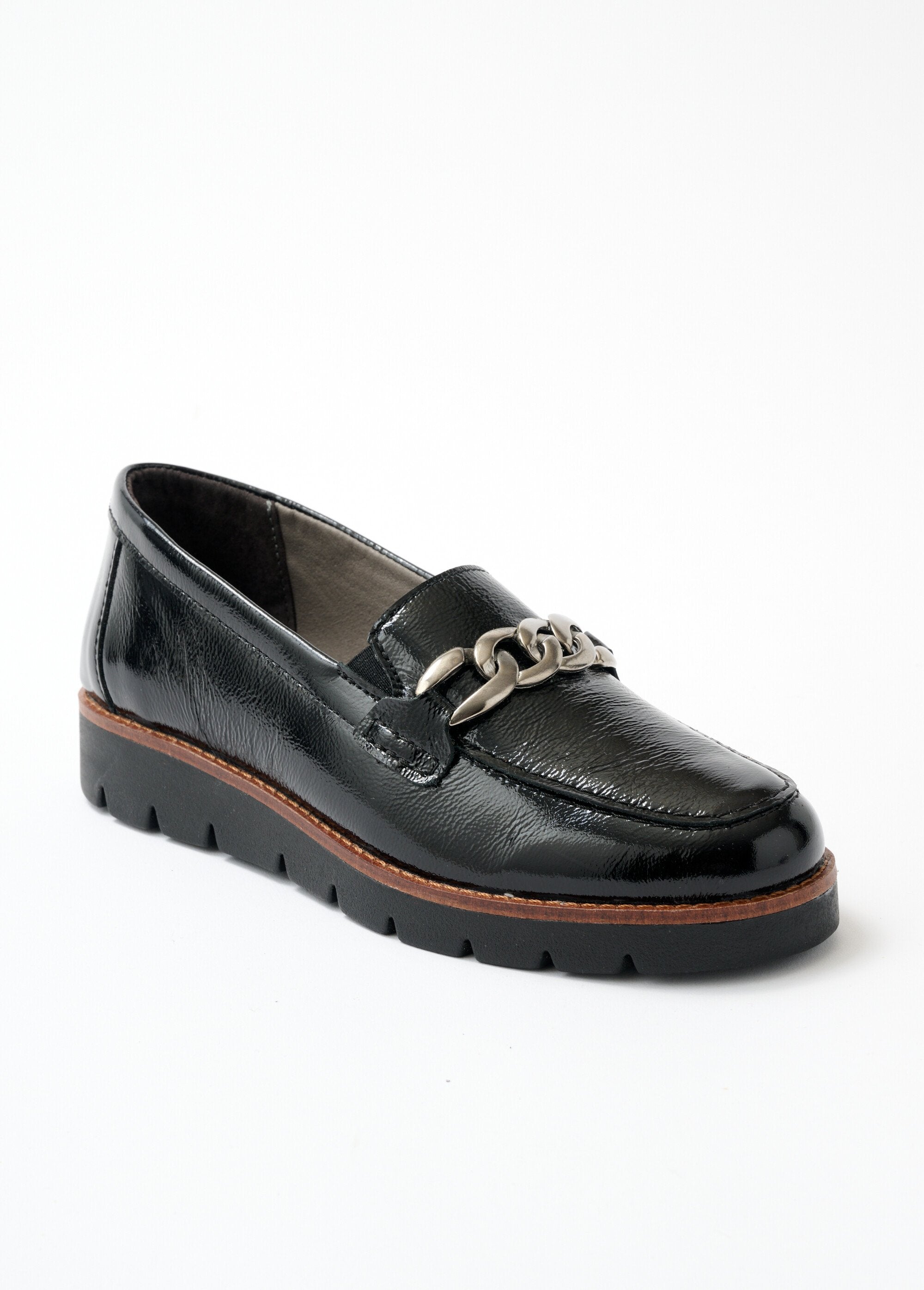 Mocassins_grande_largeur_cuir_chaîne_à_maillons_Noir_FA1_slim