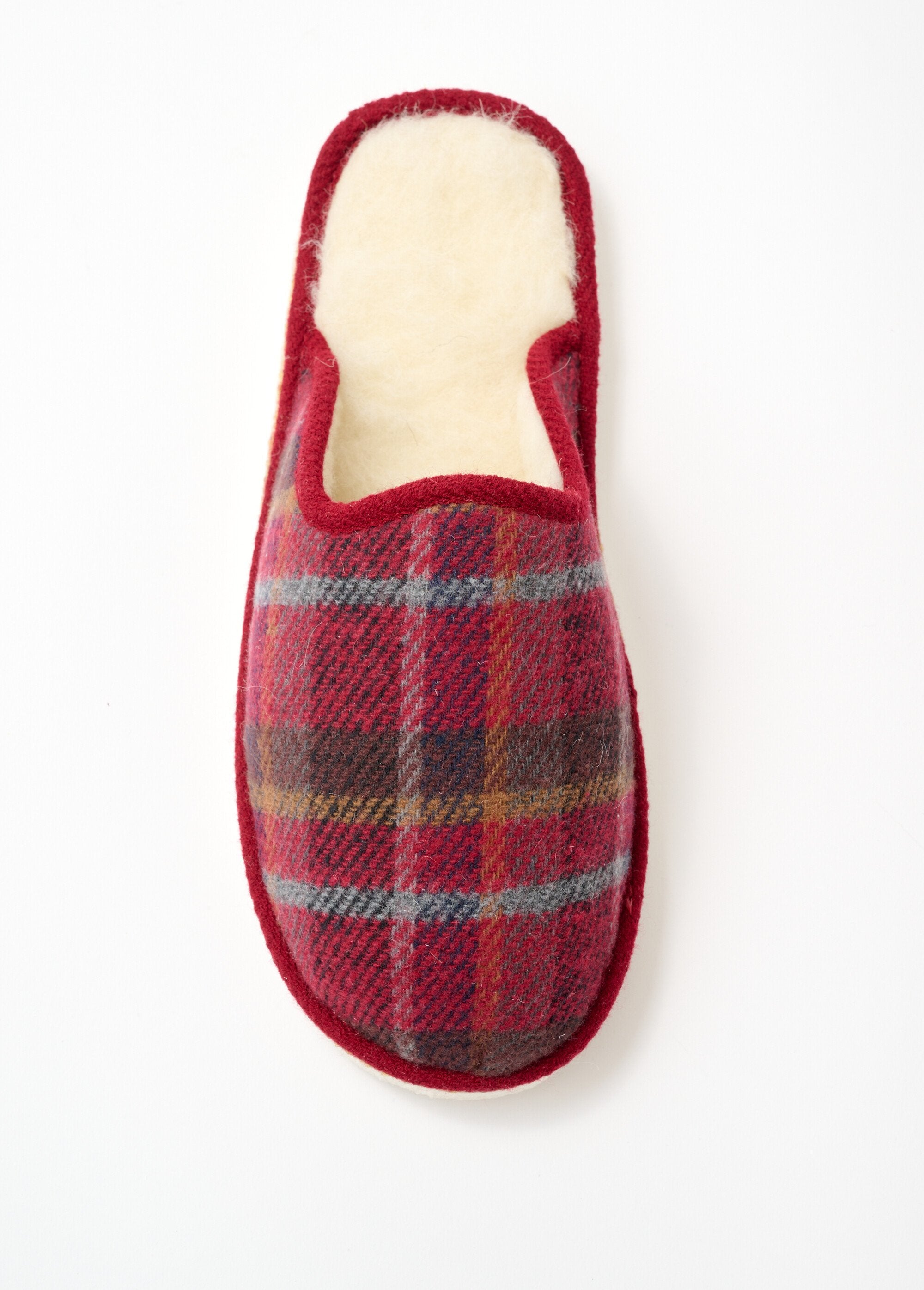 Chaussons_mules_mixtes_tissu_écossais_Ecossais_bordeaux_OV1_slim