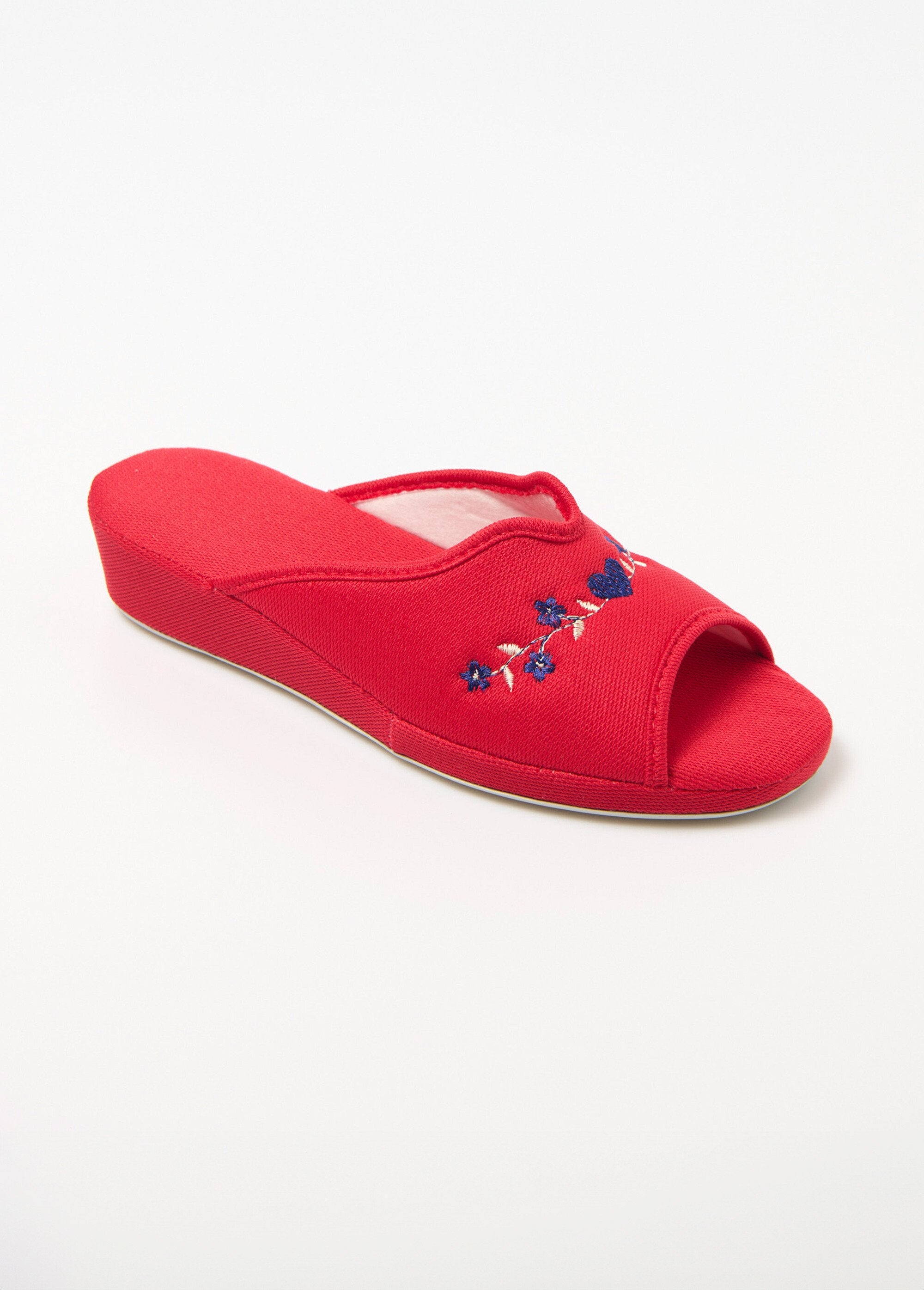 Mules_largeur_confort_brodées_talon_compensé_enrobé_Rouge_FA1_slim