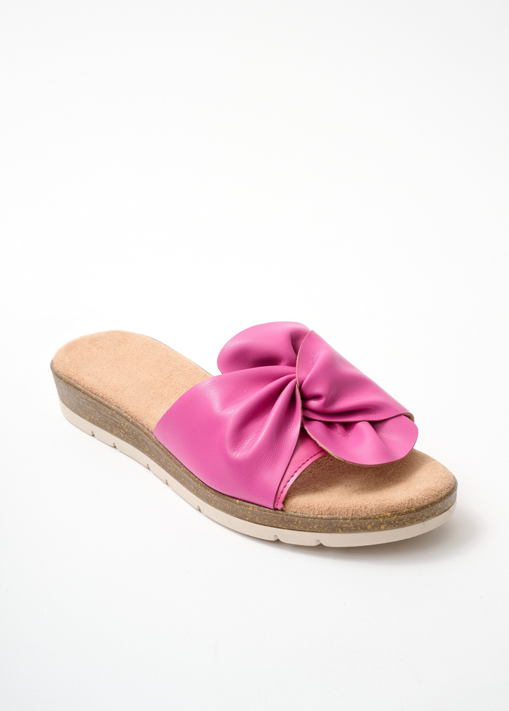 Mules_vegan_largeur_confort_compensées_Fuchsia_FA1_slim