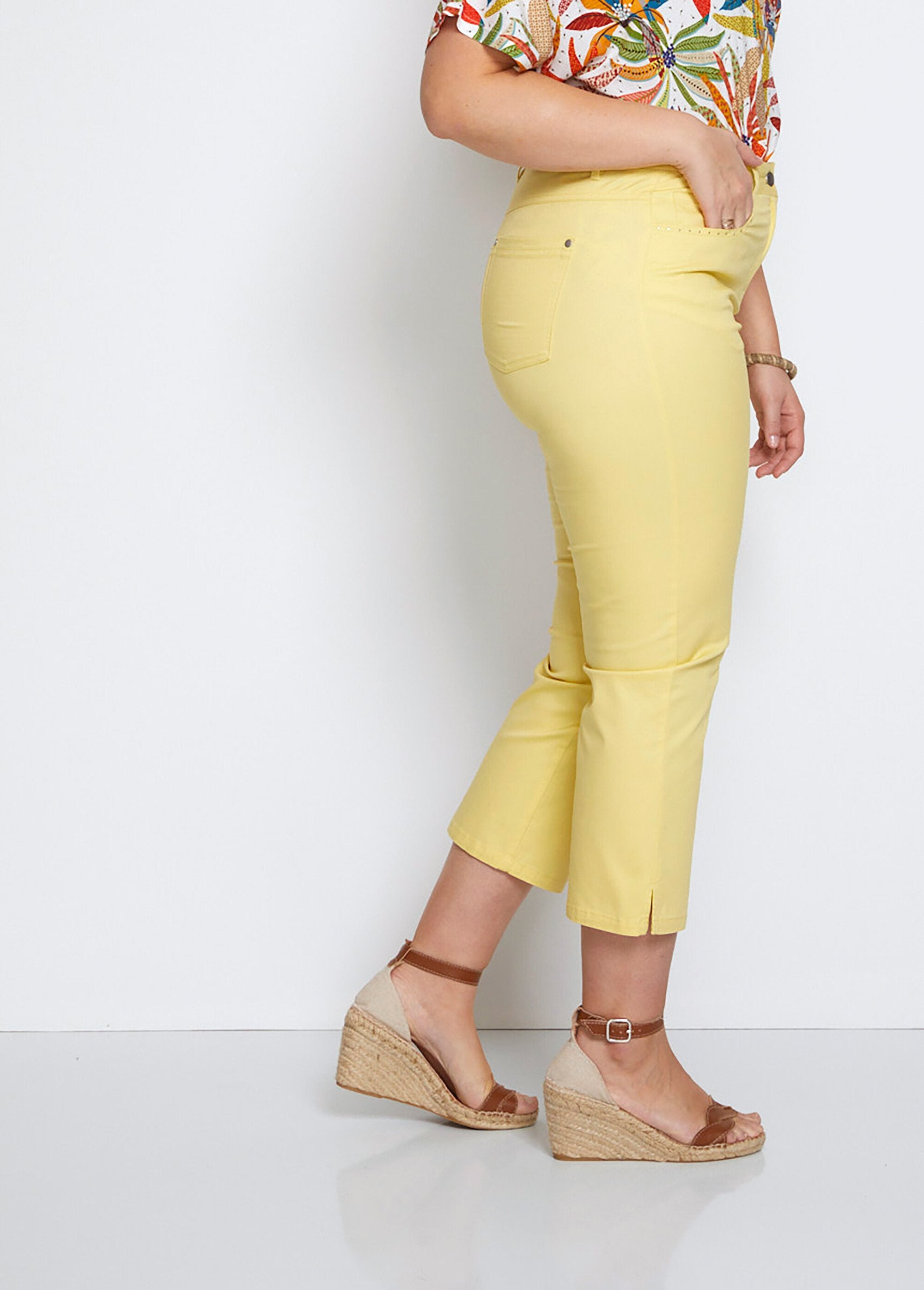 Broek_met_elastische_tailleband_5_zakken_Jaune_DR1_curvy