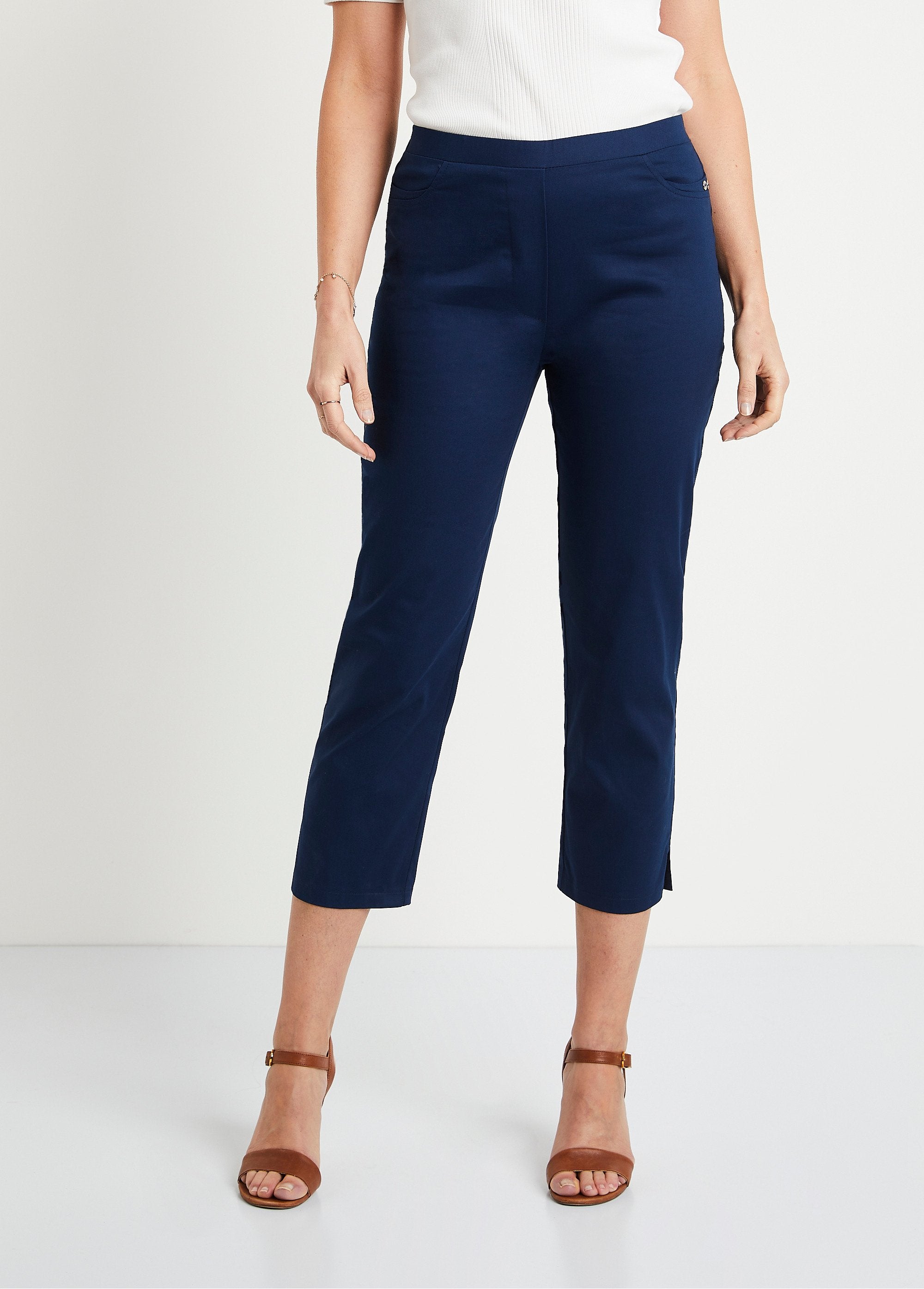 Semi-elasticated_waist_satin_cropped_pants_Marine_FA1_slim