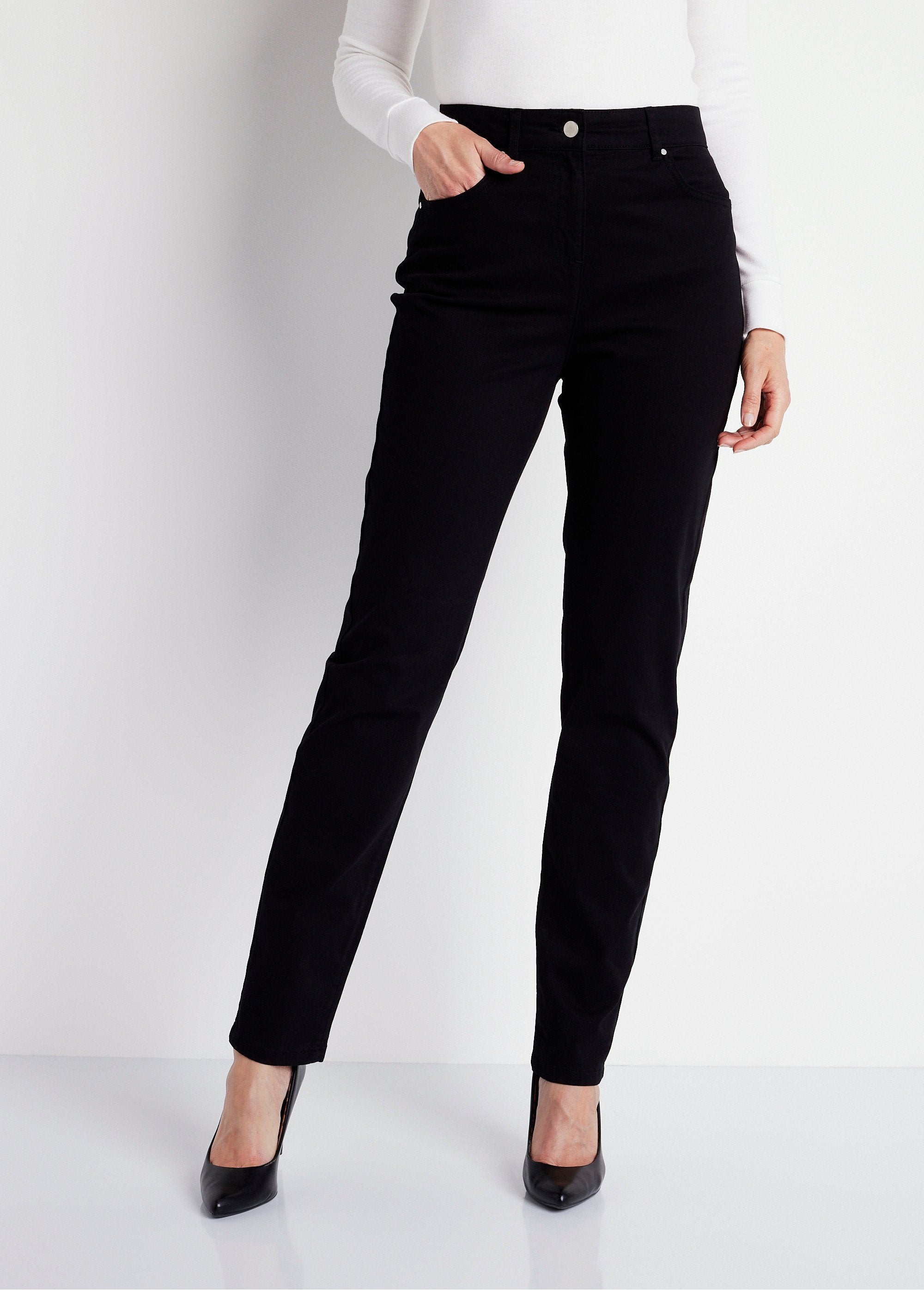 Pantalon_droit_5_poches_coton_stretch_Noir_FA1_slim