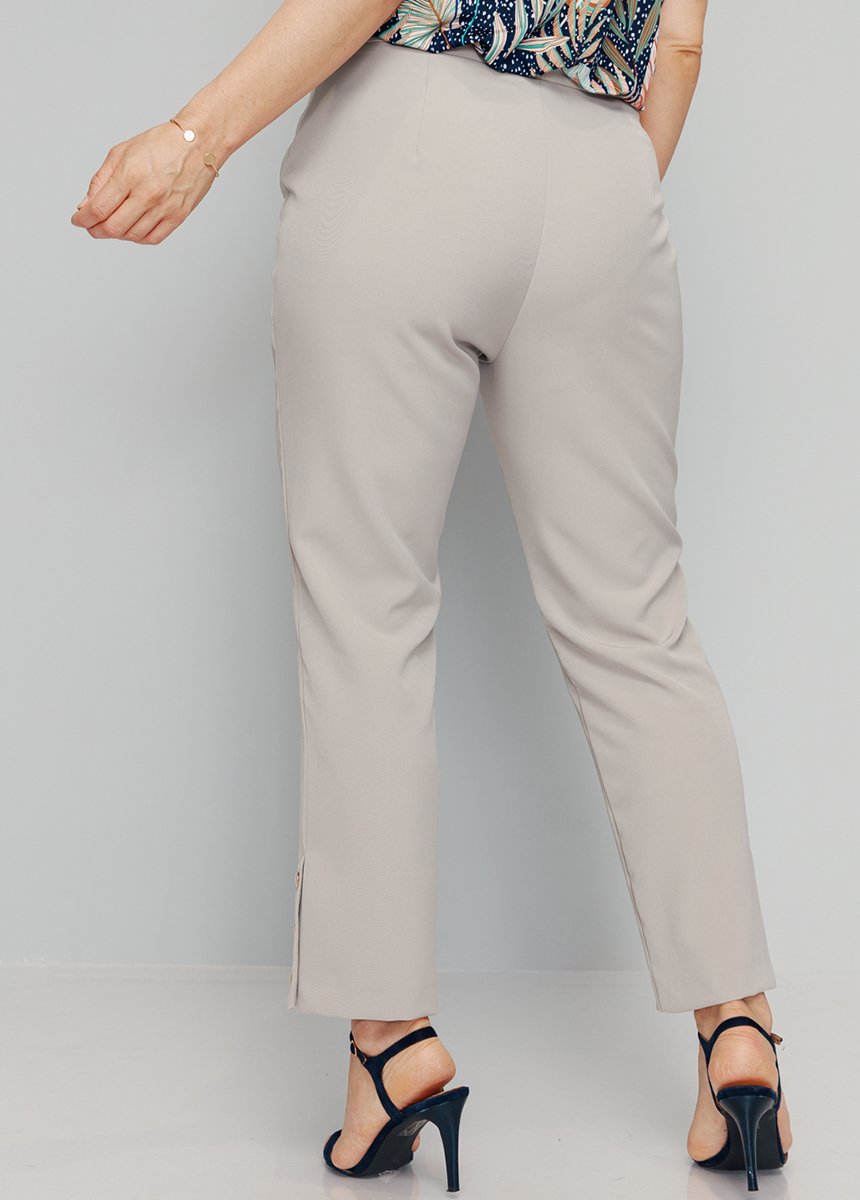 Pantalon_droit_7/8e_uni_infroissable_Sable_DO1_slim