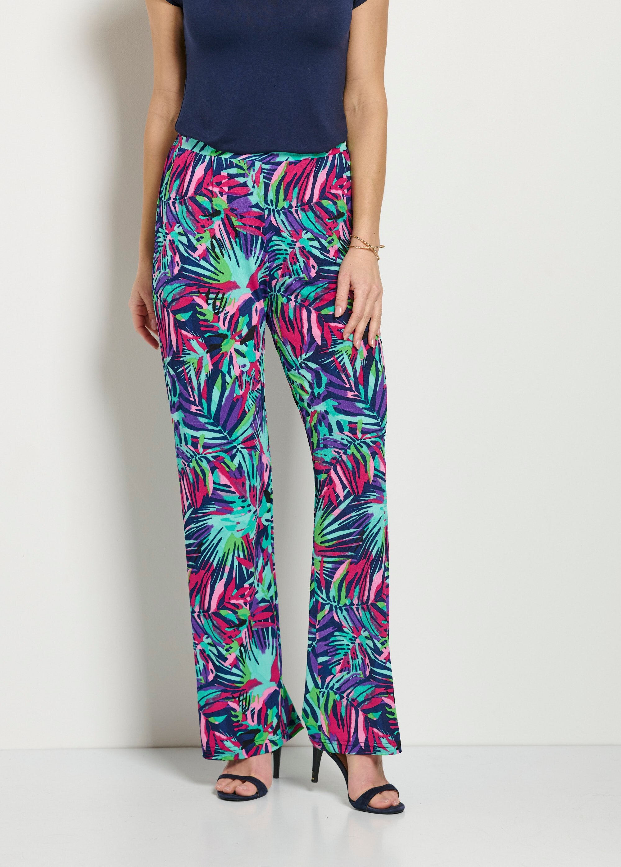 Pantalon_ample_taille_élastiquée_imprimé_Multicolore_FA1_slim