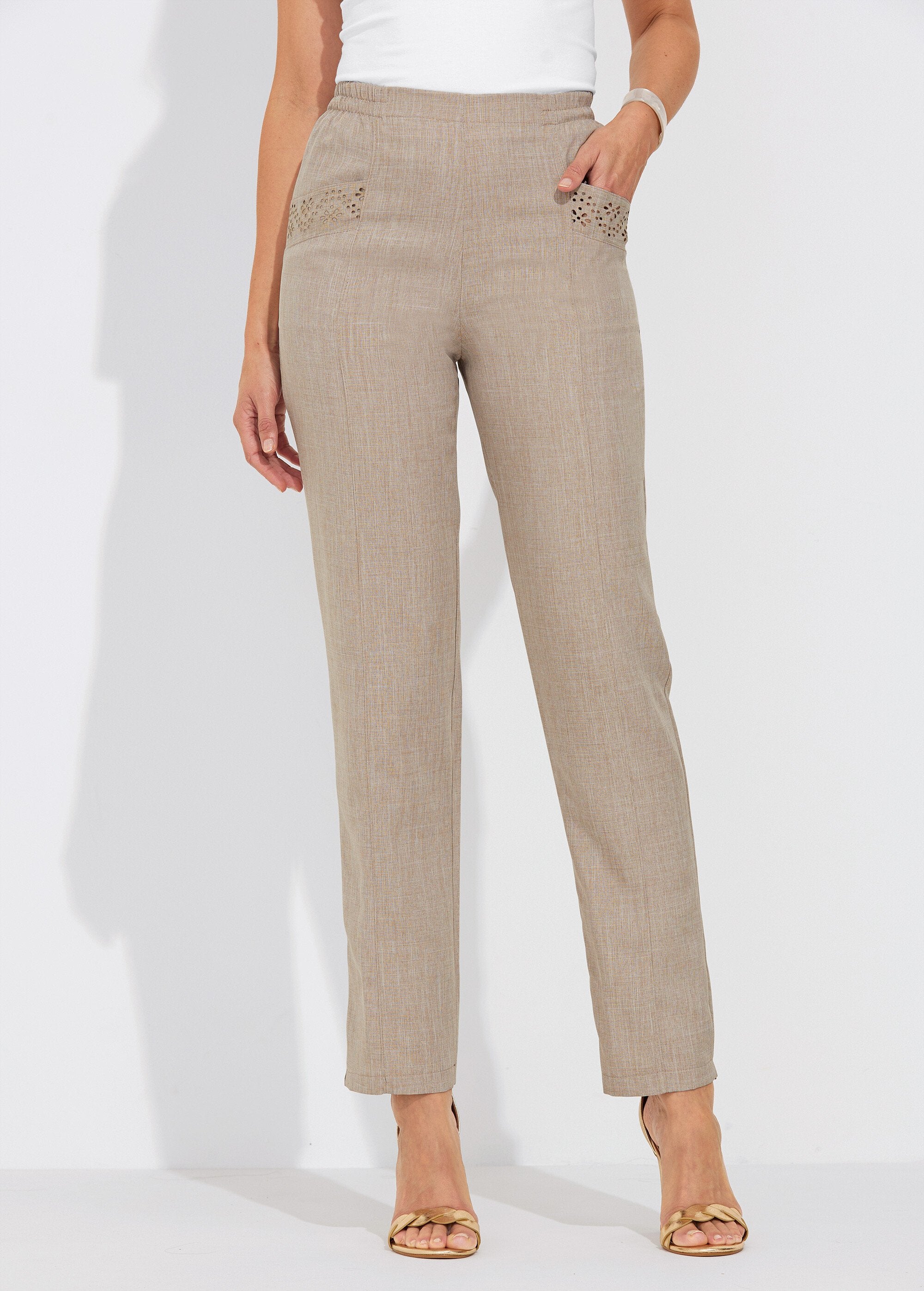 Pantalon_ceinture_élastiquée_ajouré_Beige_FA1_slim