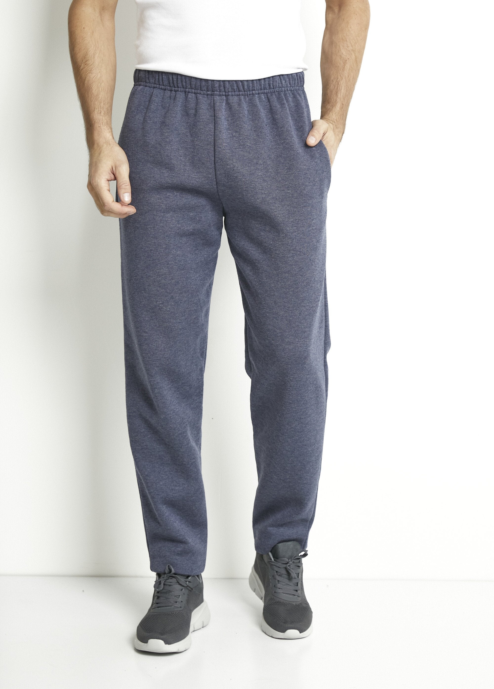 Pantalon_de_jogging_molleton_ceinture_élastiquée_Bleu_grise_FA1_slim