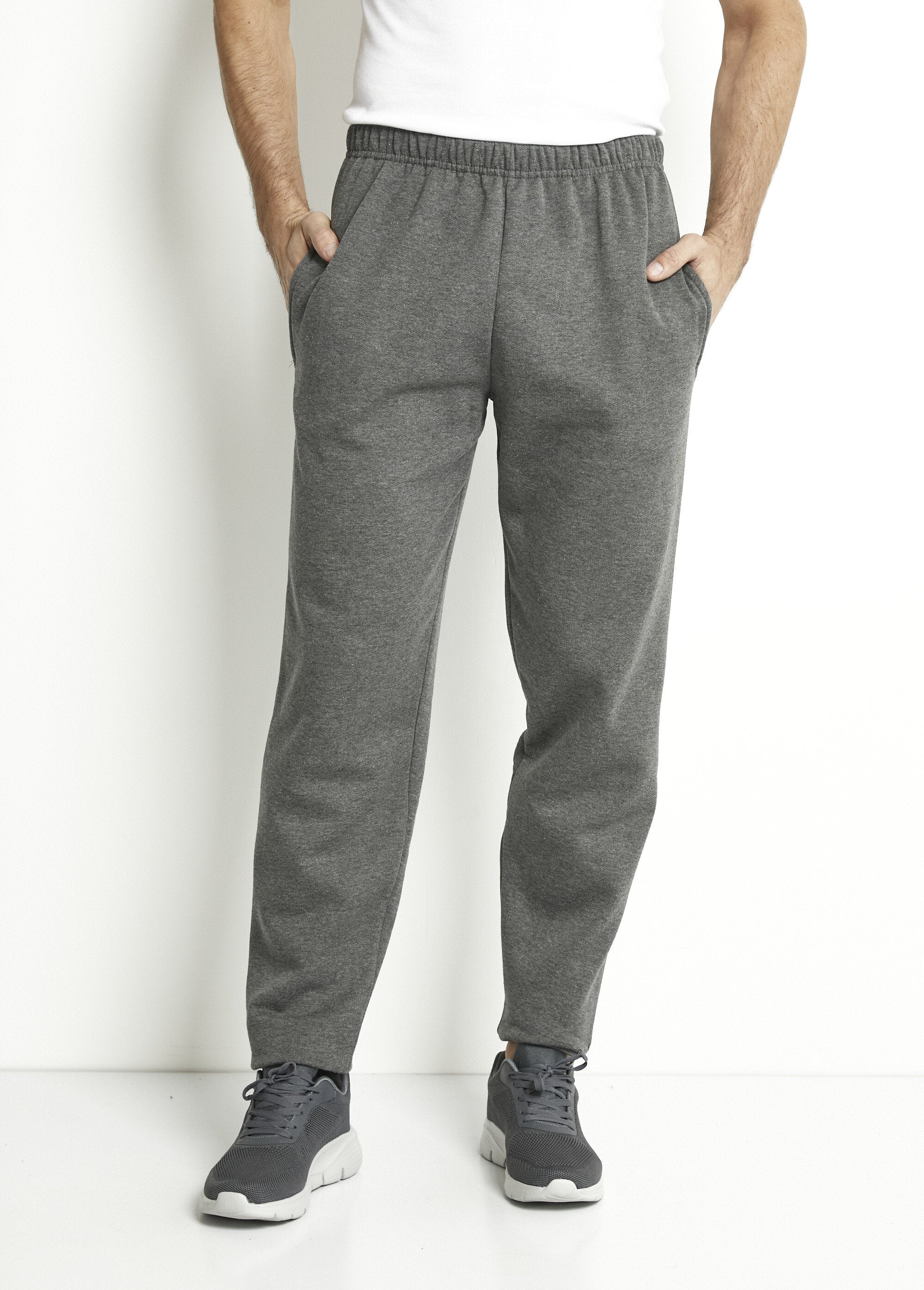 Fleece_joggingbroek_met_elastische_tailleband_Gris_anthracite_FA1_slim