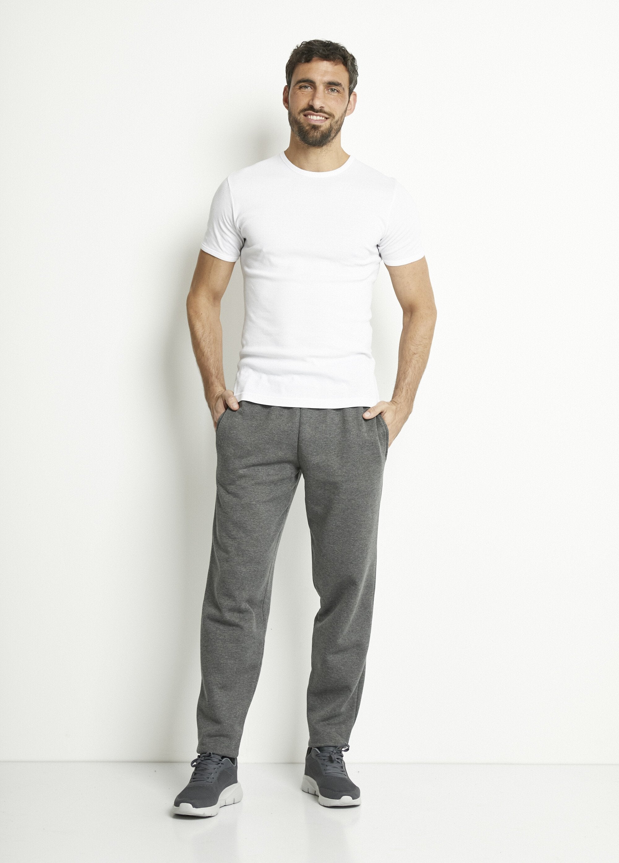 Pantalon_de_jogging_molleton_ceinture_élastiquée_Gris_anthracite_SF1_slim