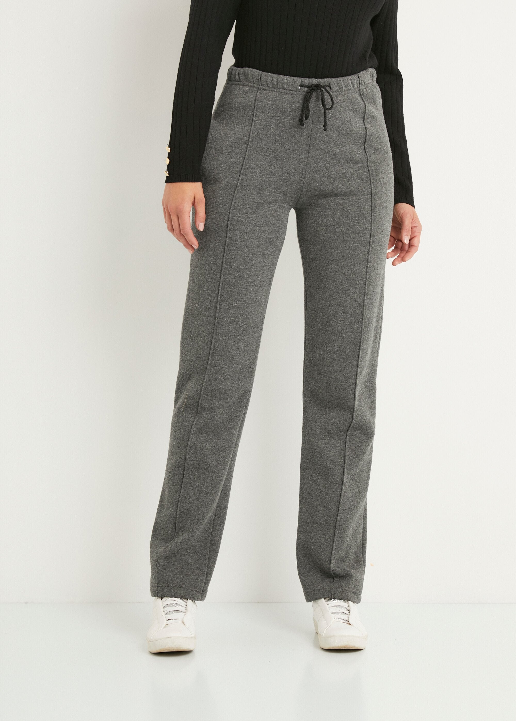 Pantalon_détente_ceinture_élastiquée_molleton_Gris_anthracite_FA1_slim