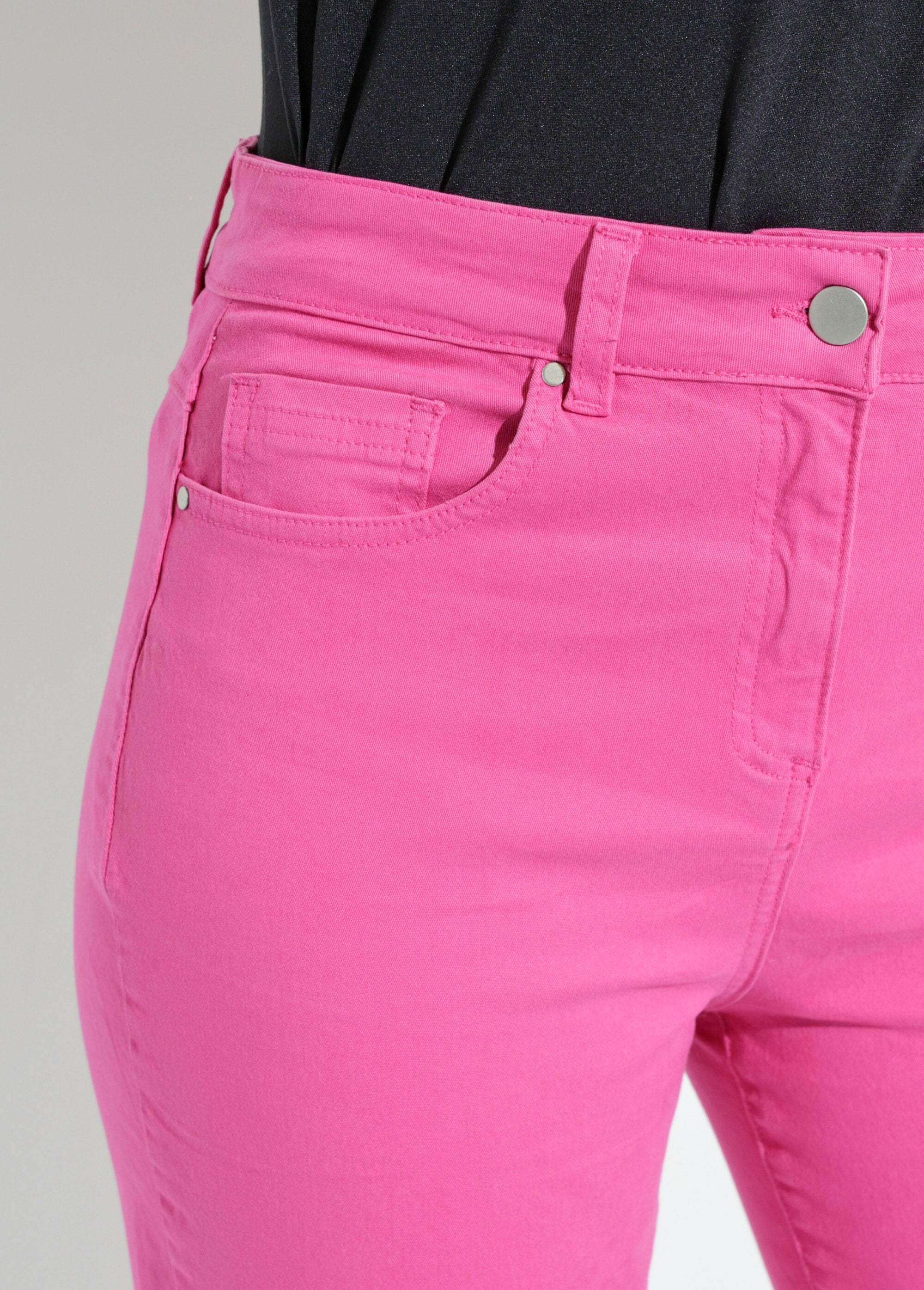 Pantalon_droit_5_poches_coton_stretch_Rose_magenta_DE1_slim