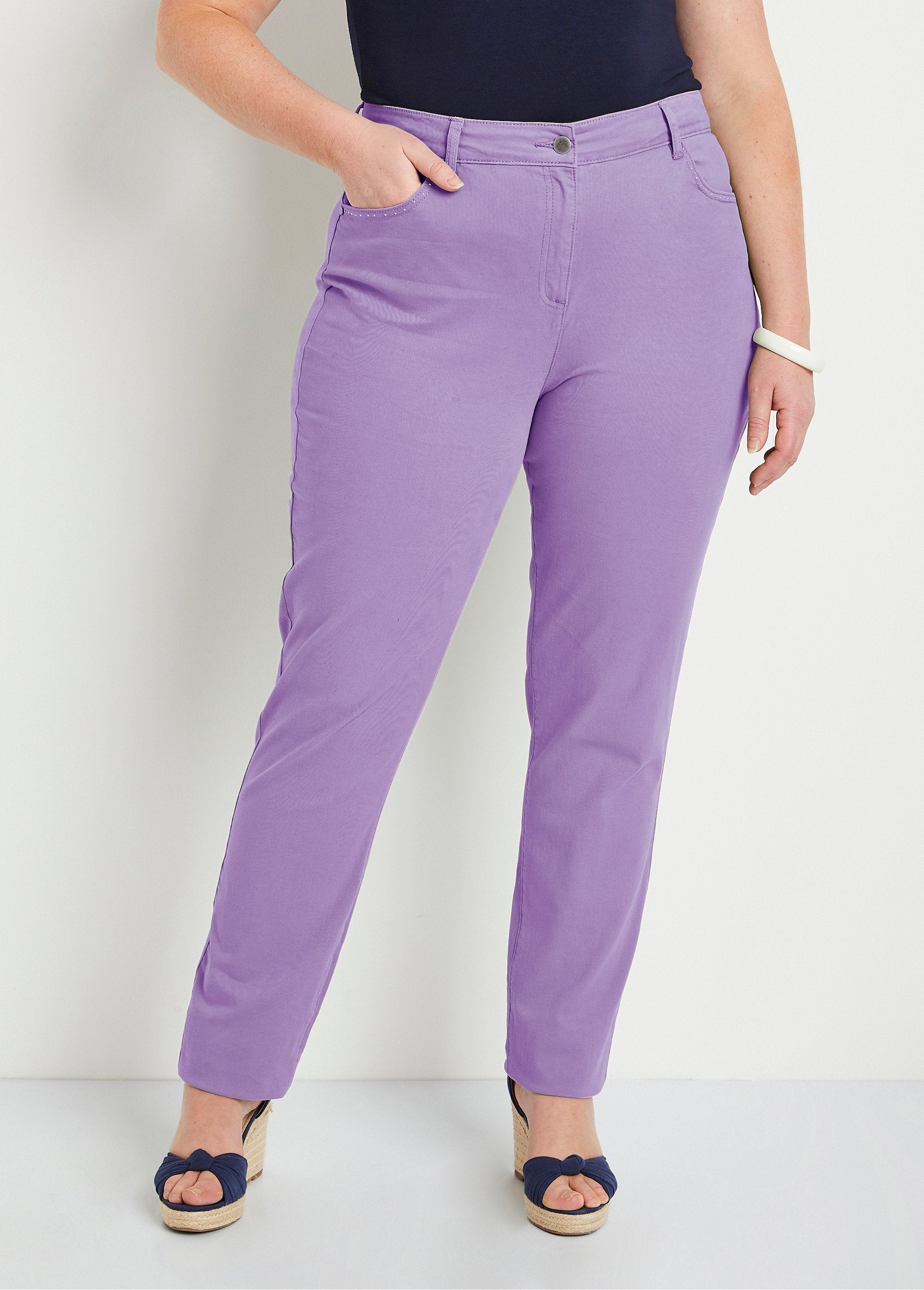 Pantalon_droit_5_poches_coton_stretch_Violet_FA1_curvy