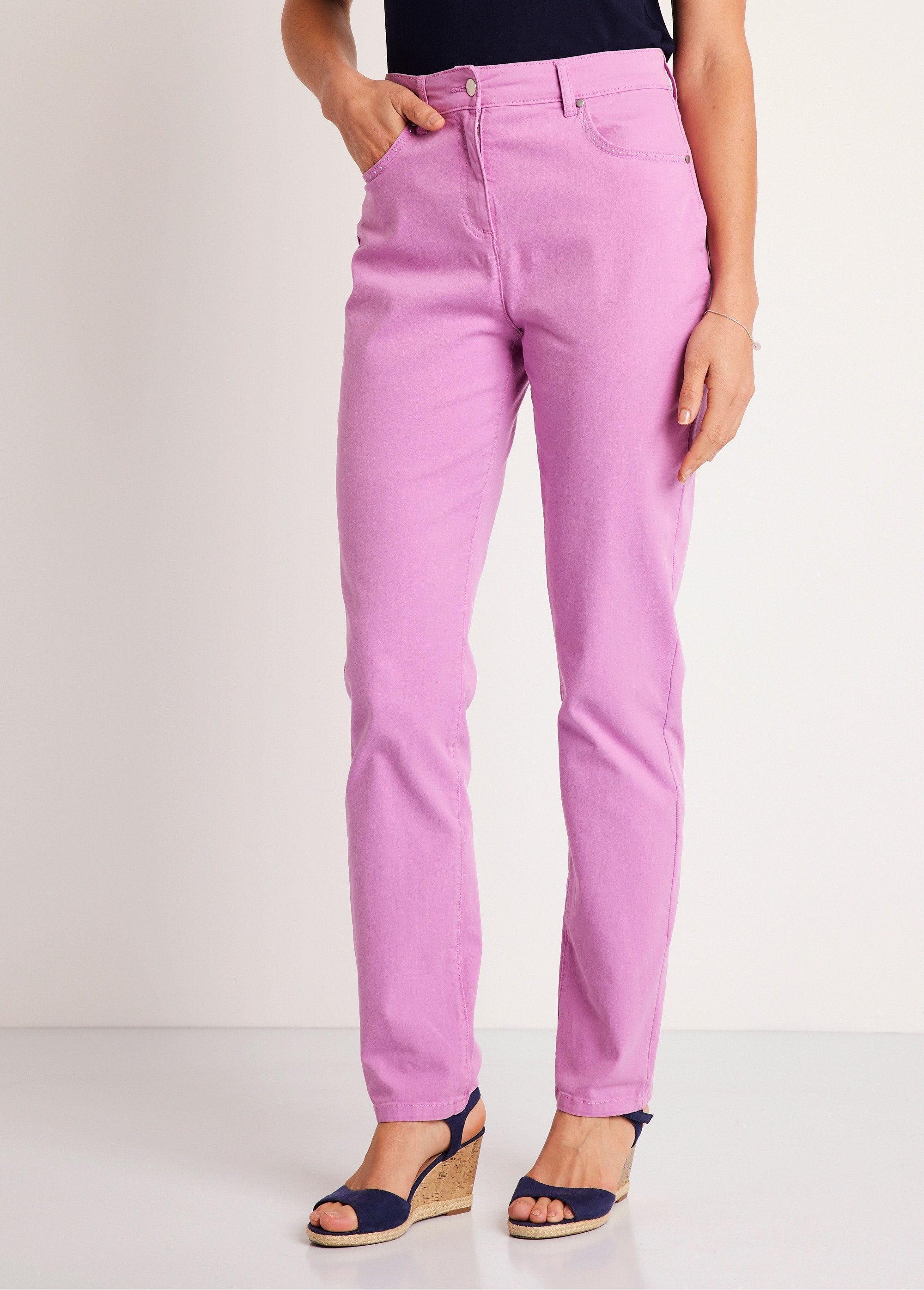 Pantalon_droit_5_poches_coton_stretch_Lilas_FA1_slim