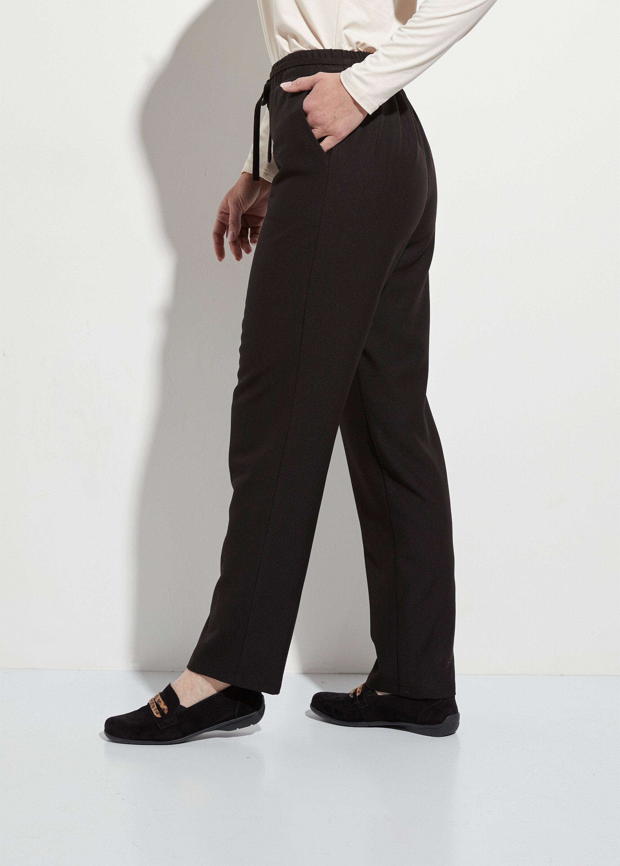 Pantalon_droit_lien_à_la_taille_3/4_élastiquée_Noir_DR1_slim